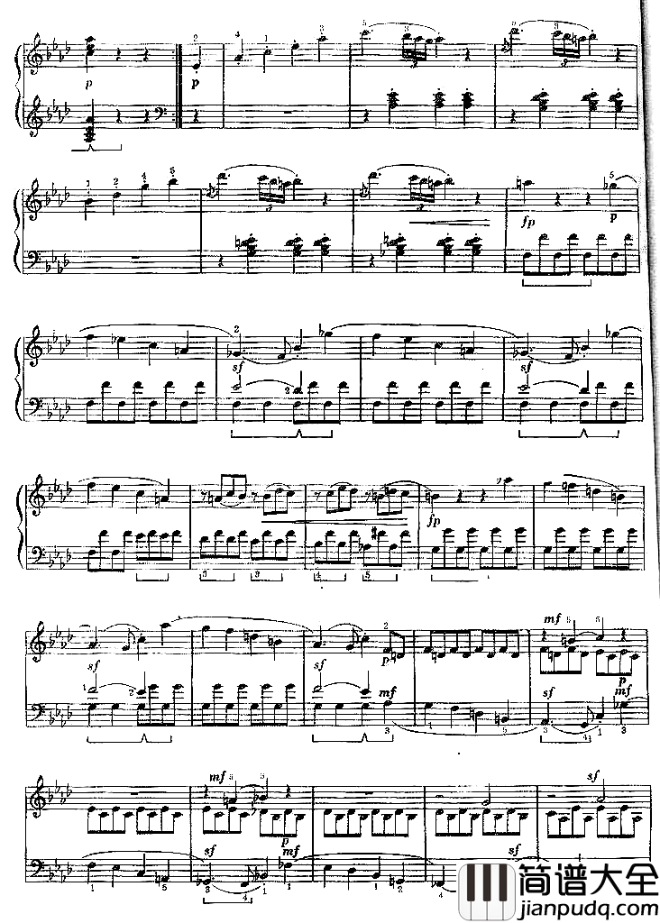 奏鸣曲贝多芬简谱