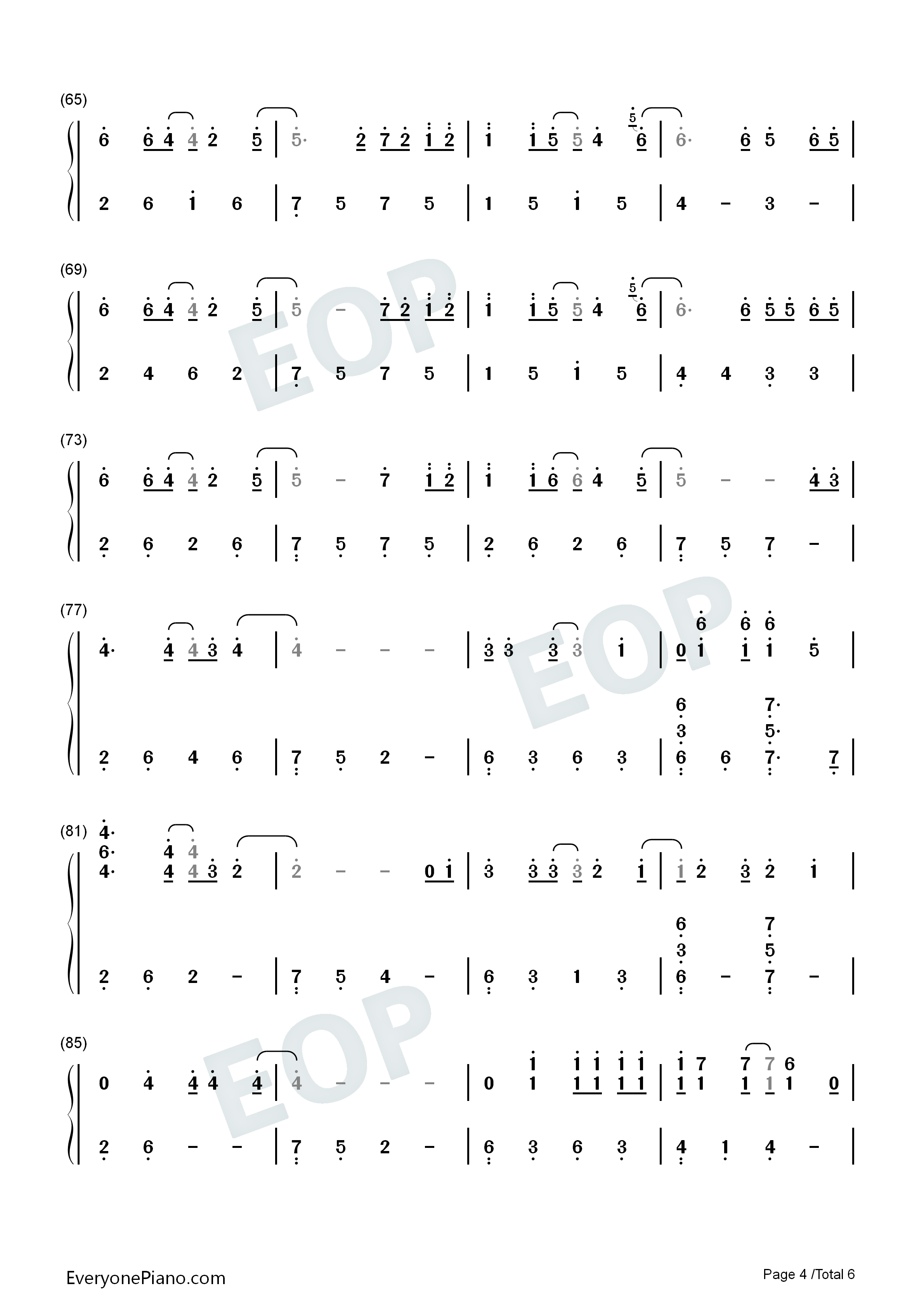 Take_On_Me钢琴简谱_A_ha演唱
