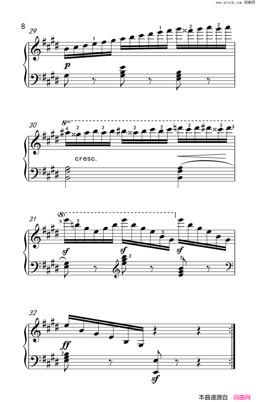 第七级3.练习曲中央音乐学院钢琴业余考级教程7_9级第七级3.练习曲中央音乐学院_钢琴业余考级教程_7_9级简谱