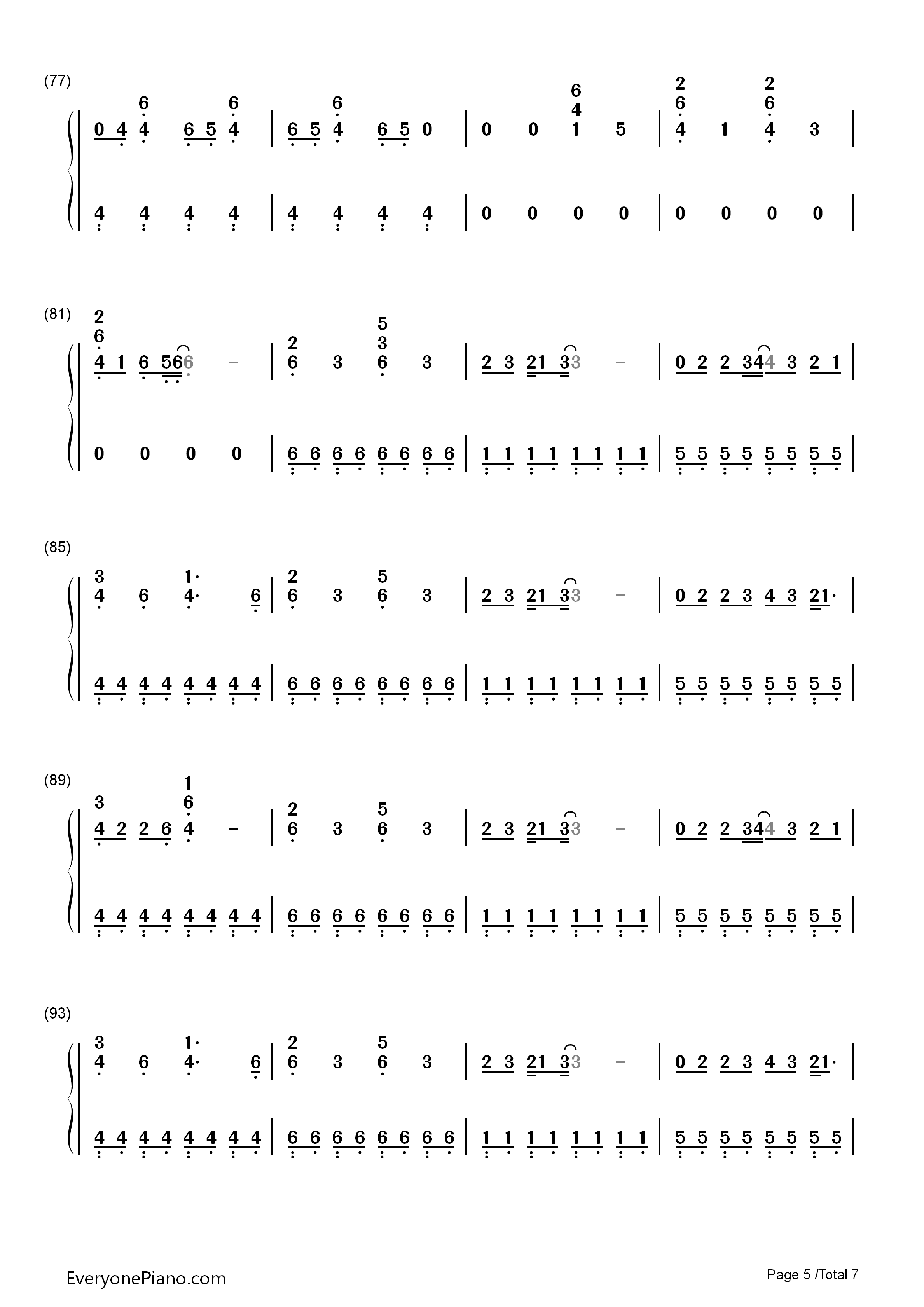 Counting_Stars钢琴简谱_OneRepublic演唱