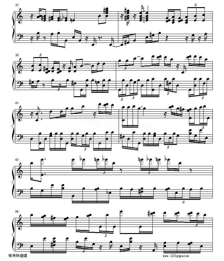 绮想輪旋曲_贝多芬简谱