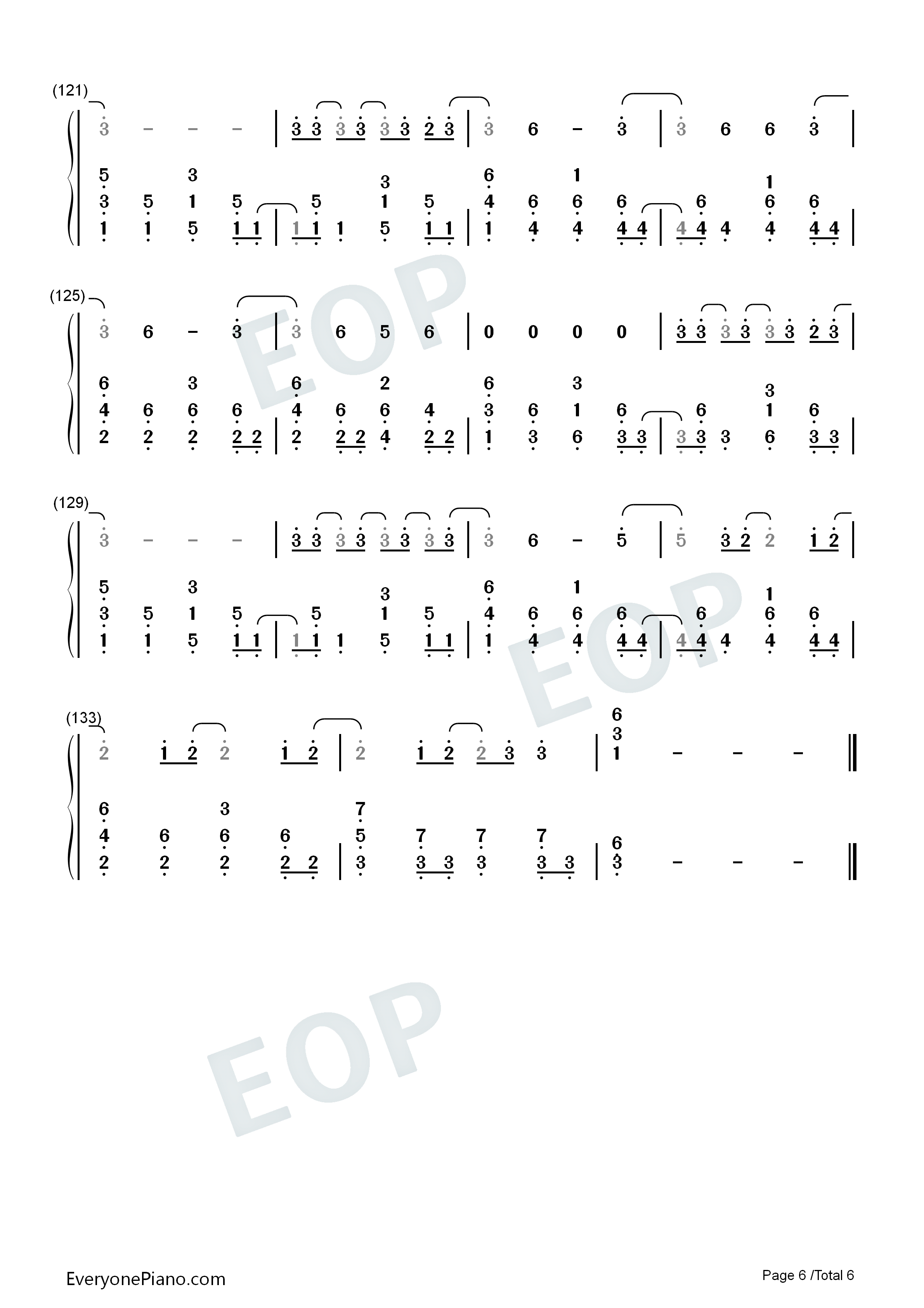 野火_Wildfire钢琴简谱_宫奇Gon_HOYO_MiX演唱