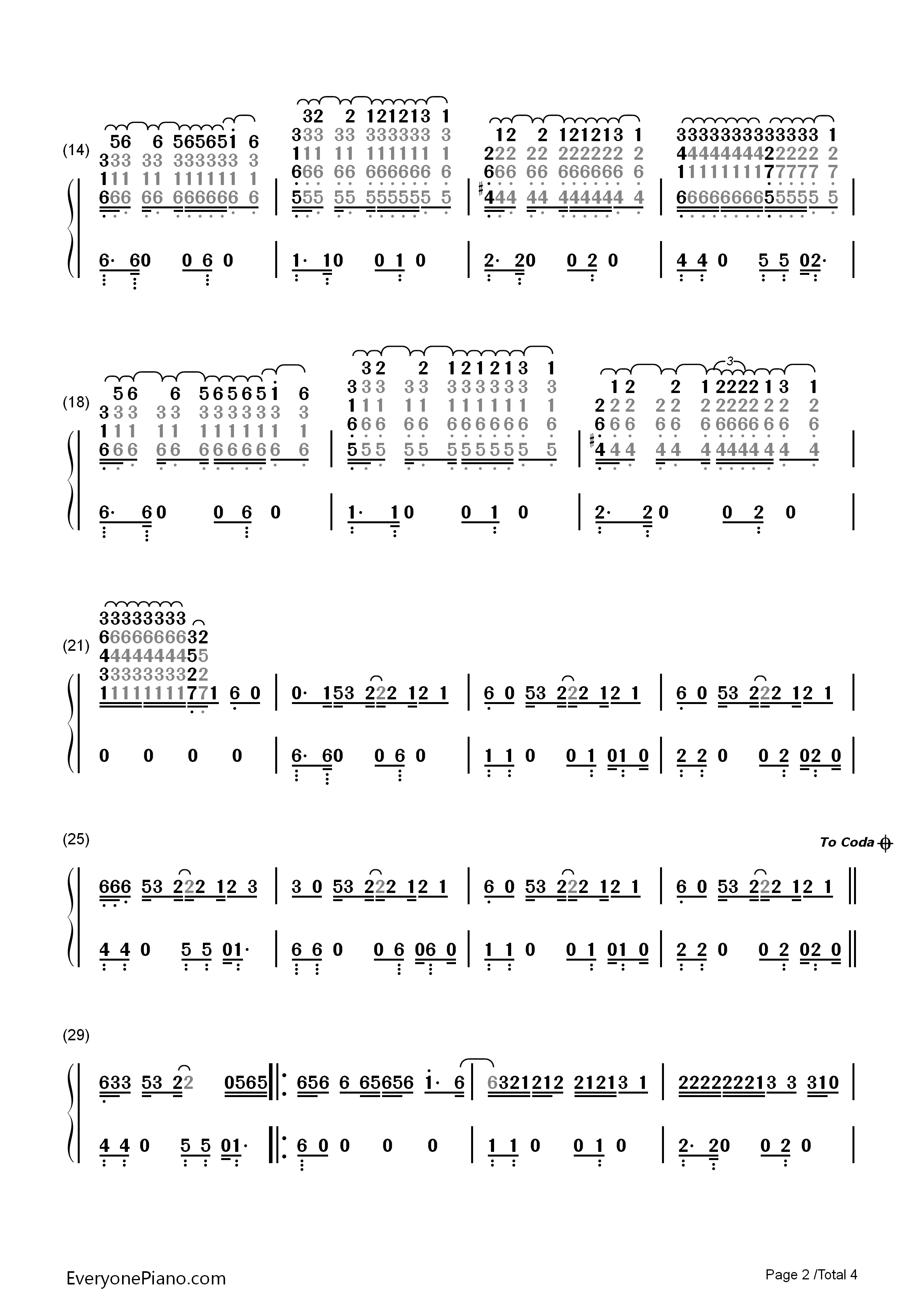 You_Need_Me，I_Don't_Need_You钢琴简谱_Ed_Sheeran演唱