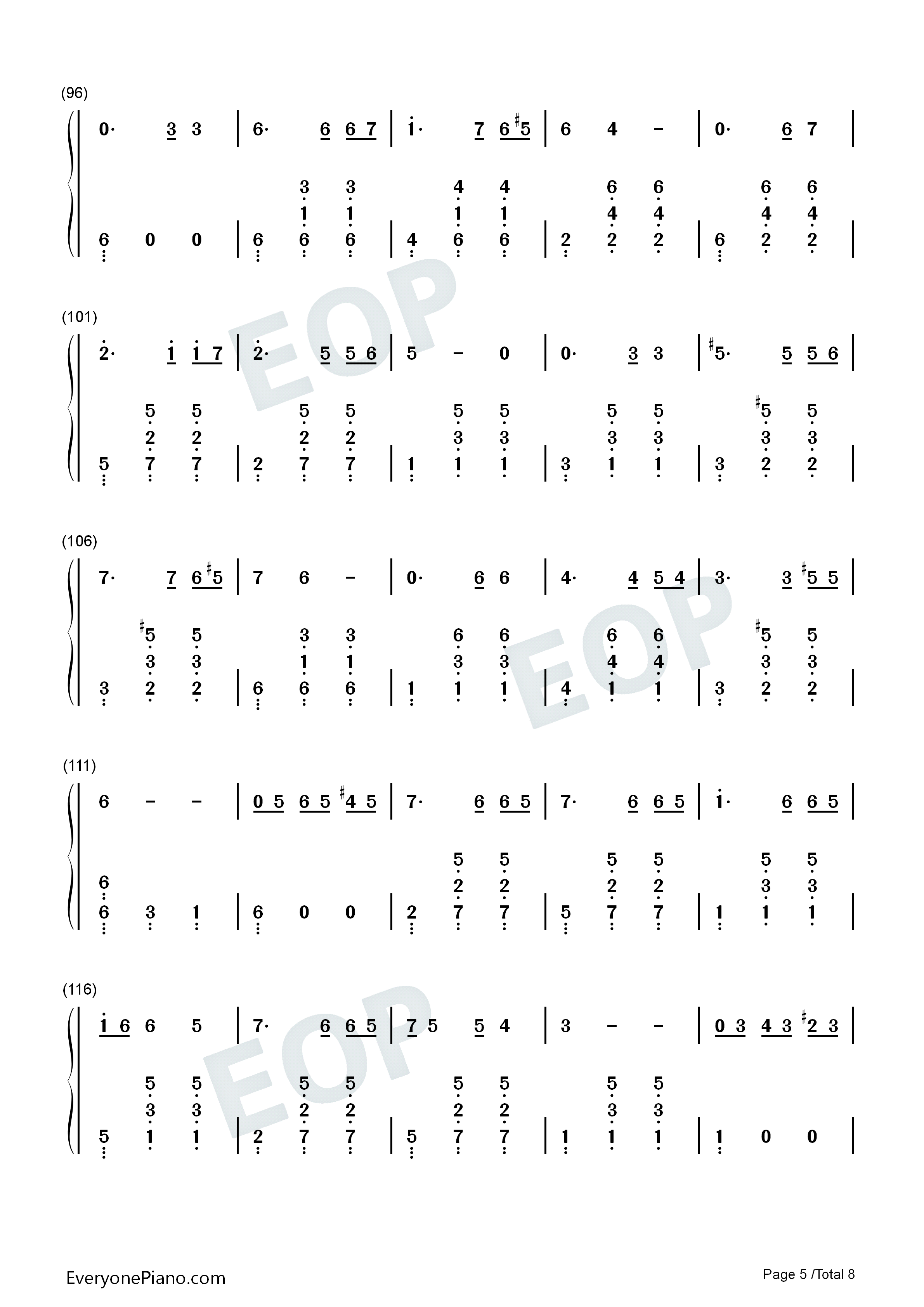 La_Foule钢琴简谱_Edith_Piaf演唱