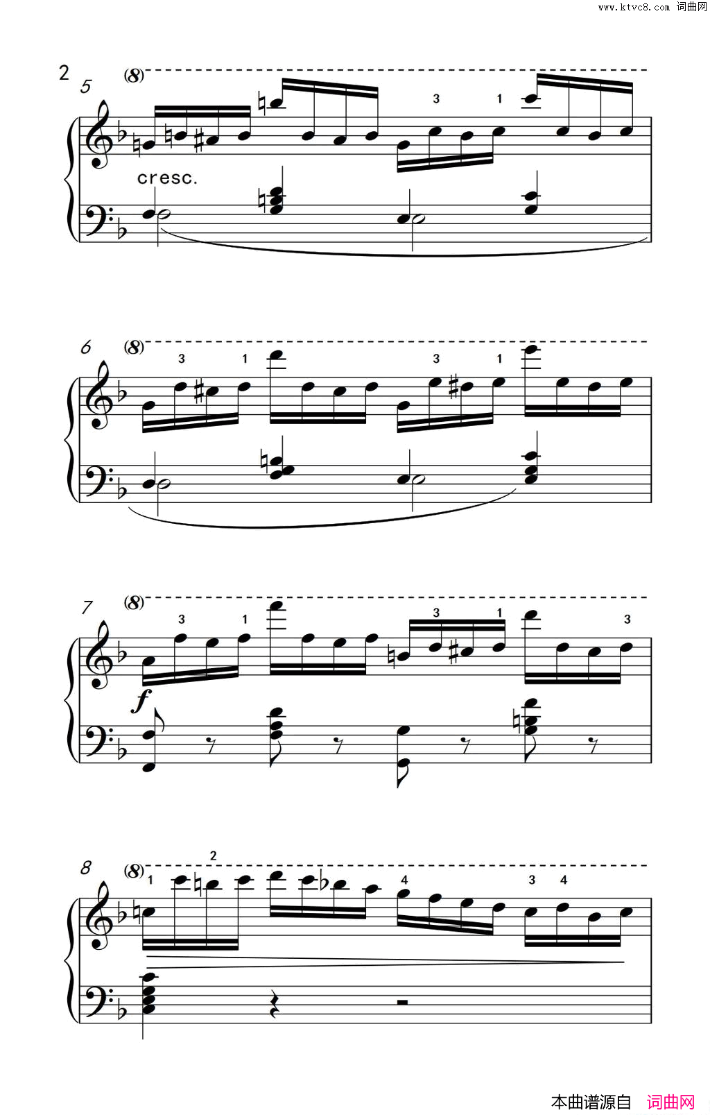 第七级2.练习曲中央音乐学院钢琴业余考级教程7_9级第七级2.练习曲中央音乐学院_钢琴业余考级教程_7_9级简谱