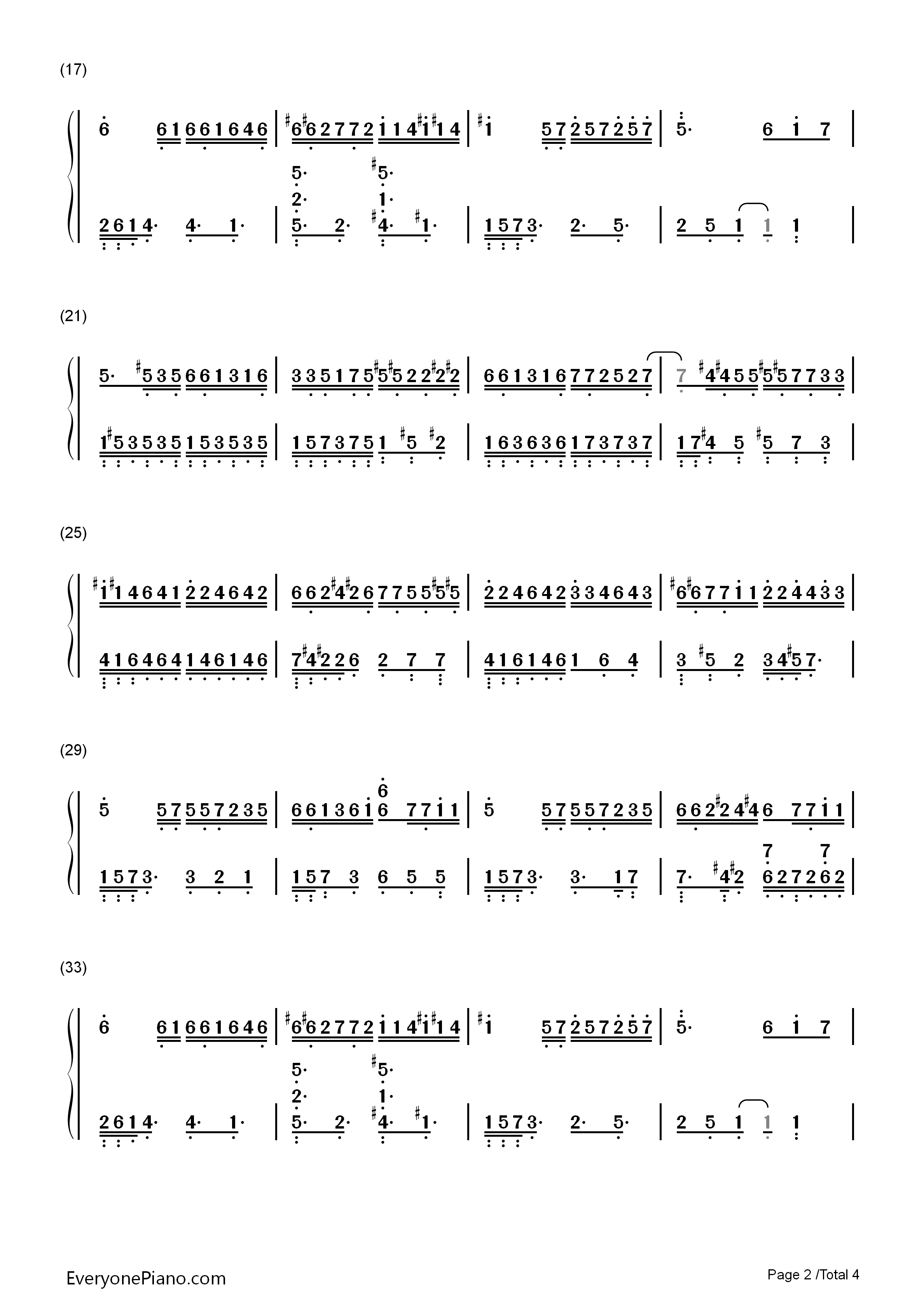 情归巴黎主题曲钢琴简谱_John_Williams演唱