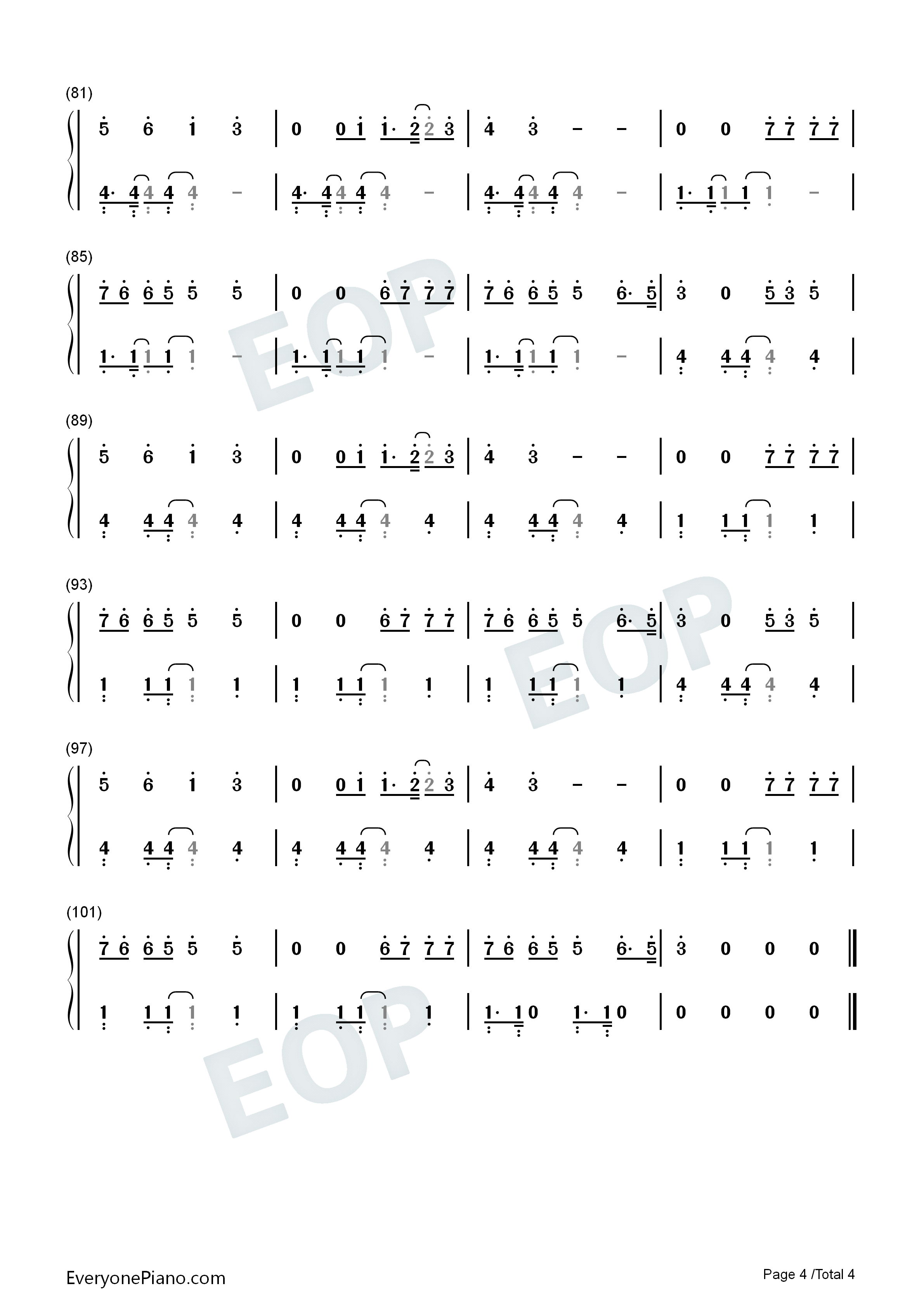 Satellite钢琴简谱_Harry_Styles演唱