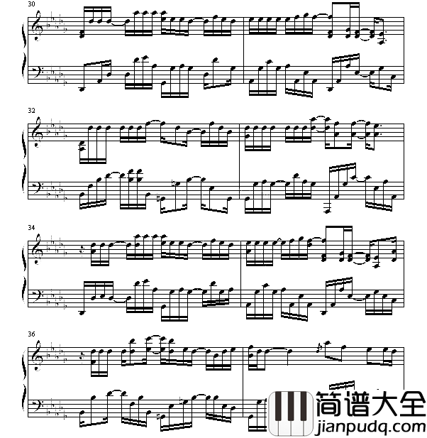 我遇到简谱