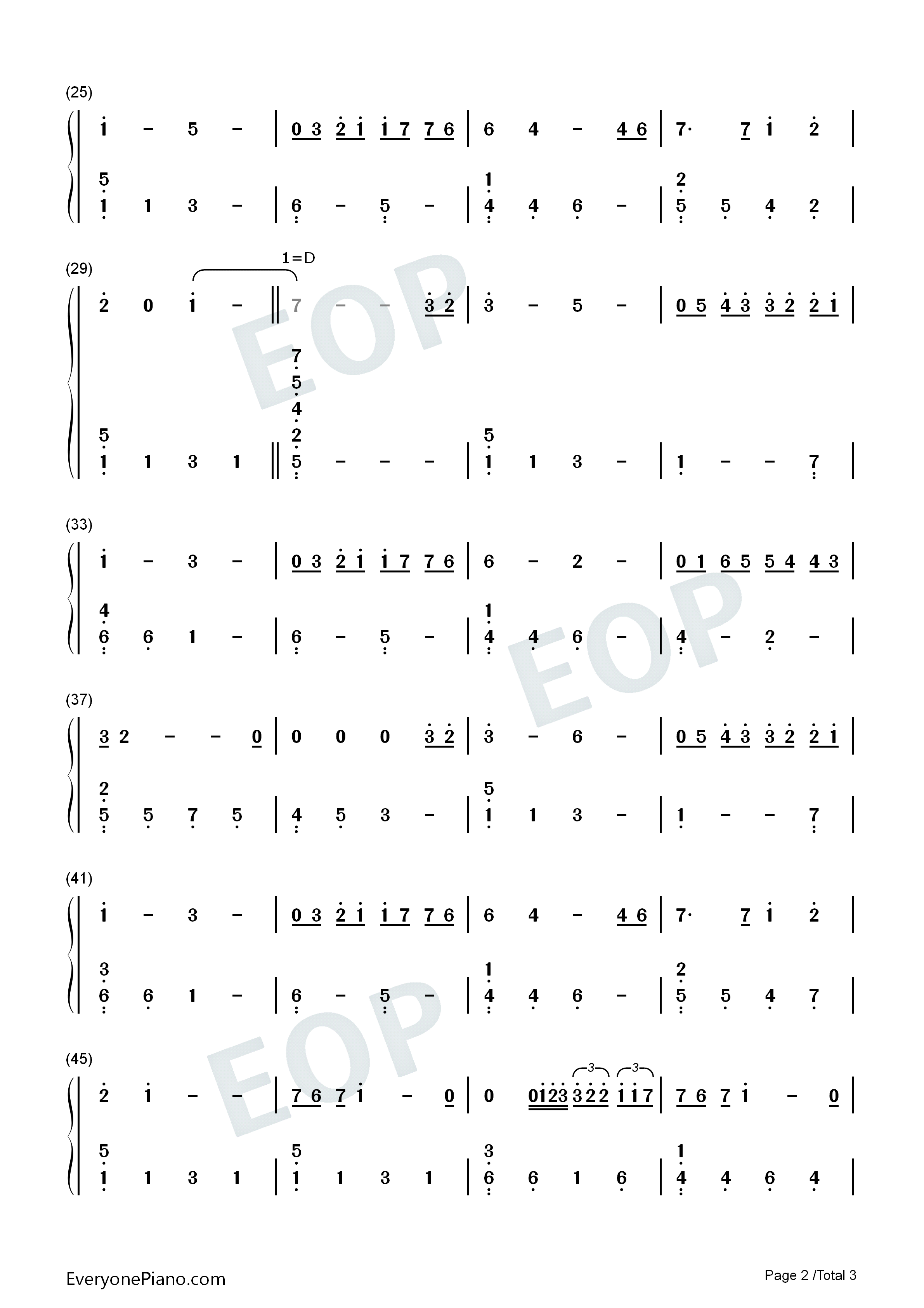 Il_Mondo钢琴简谱_Jimmy_Fontana演唱