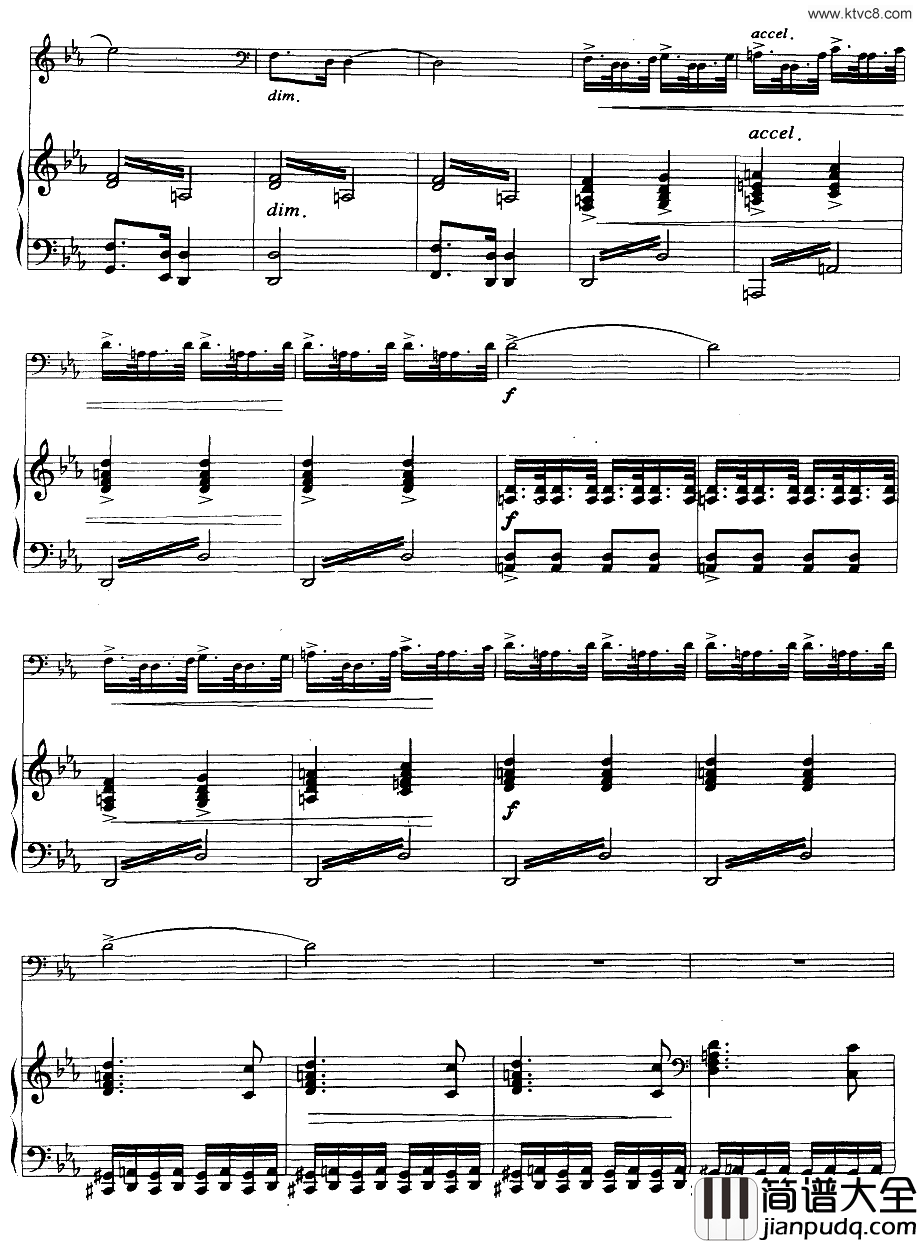 嘎达梅林主题幻想曲经典长号曲简谱