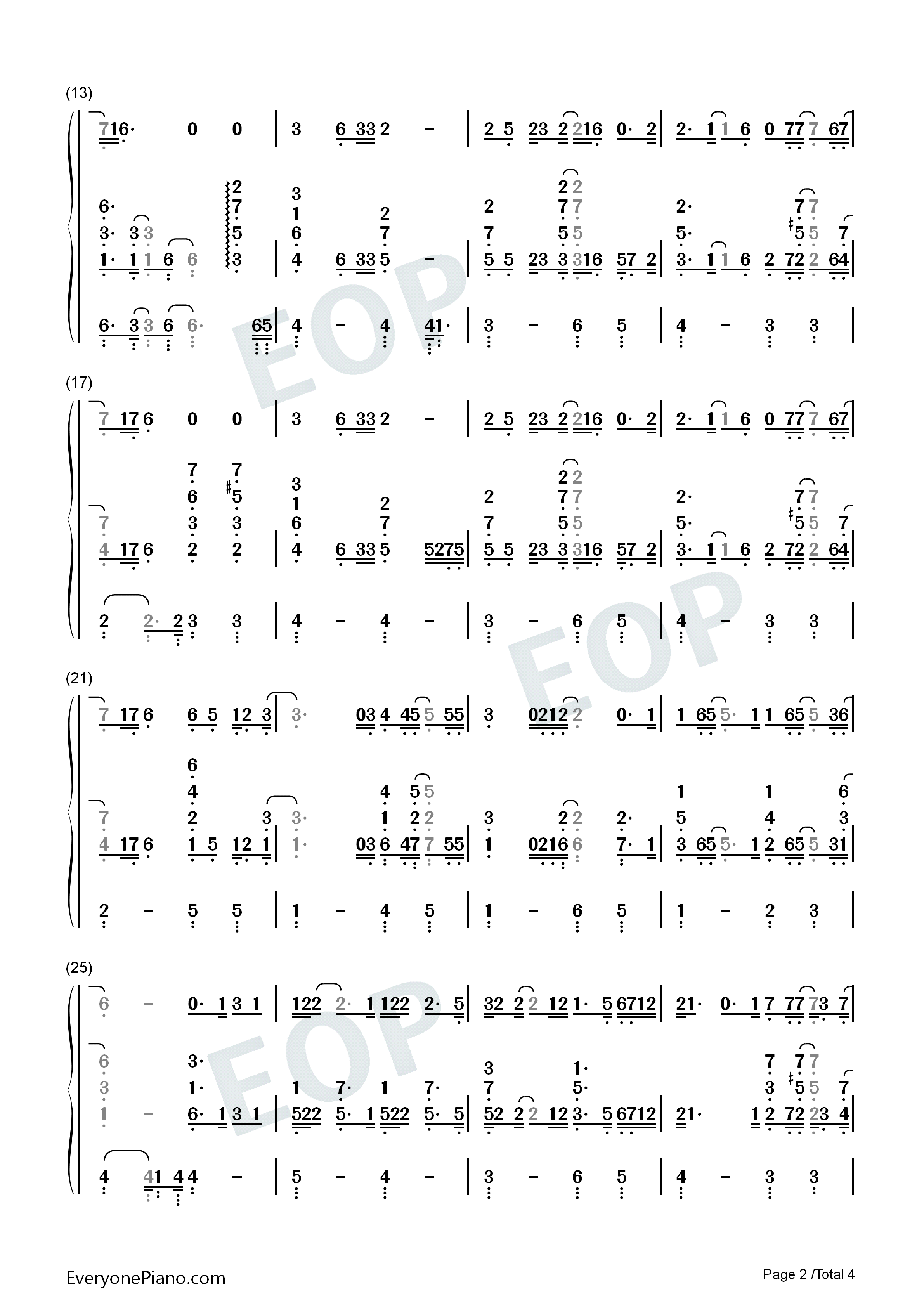 I_Still_Believe钢琴简谱_Mariah_Carey_玛丽亚·凯莉演唱