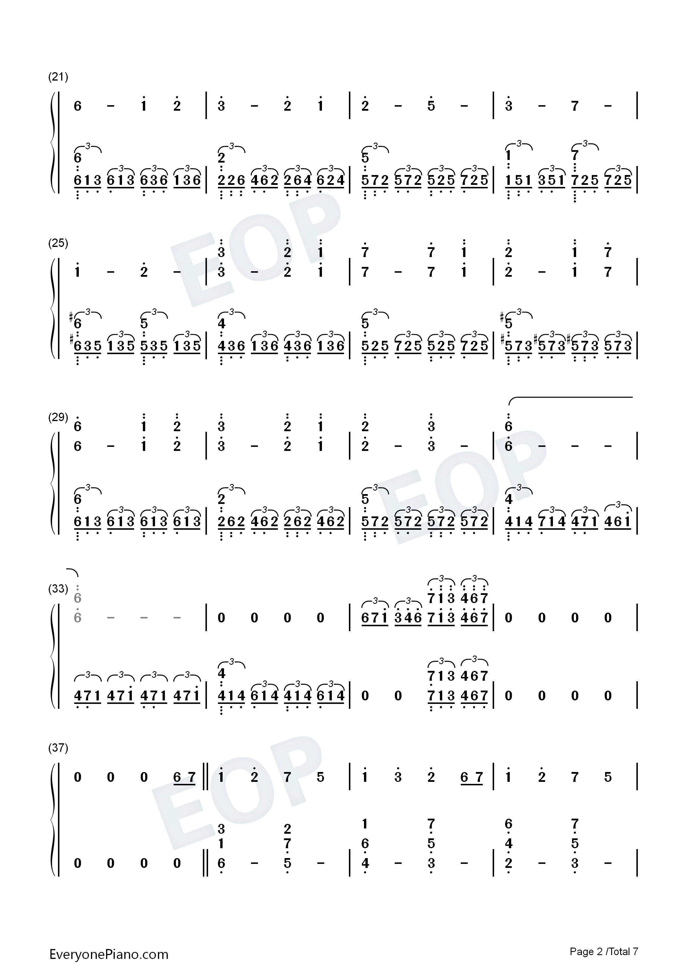 祢豆子主题曲钢琴简谱_椎名豪演唱