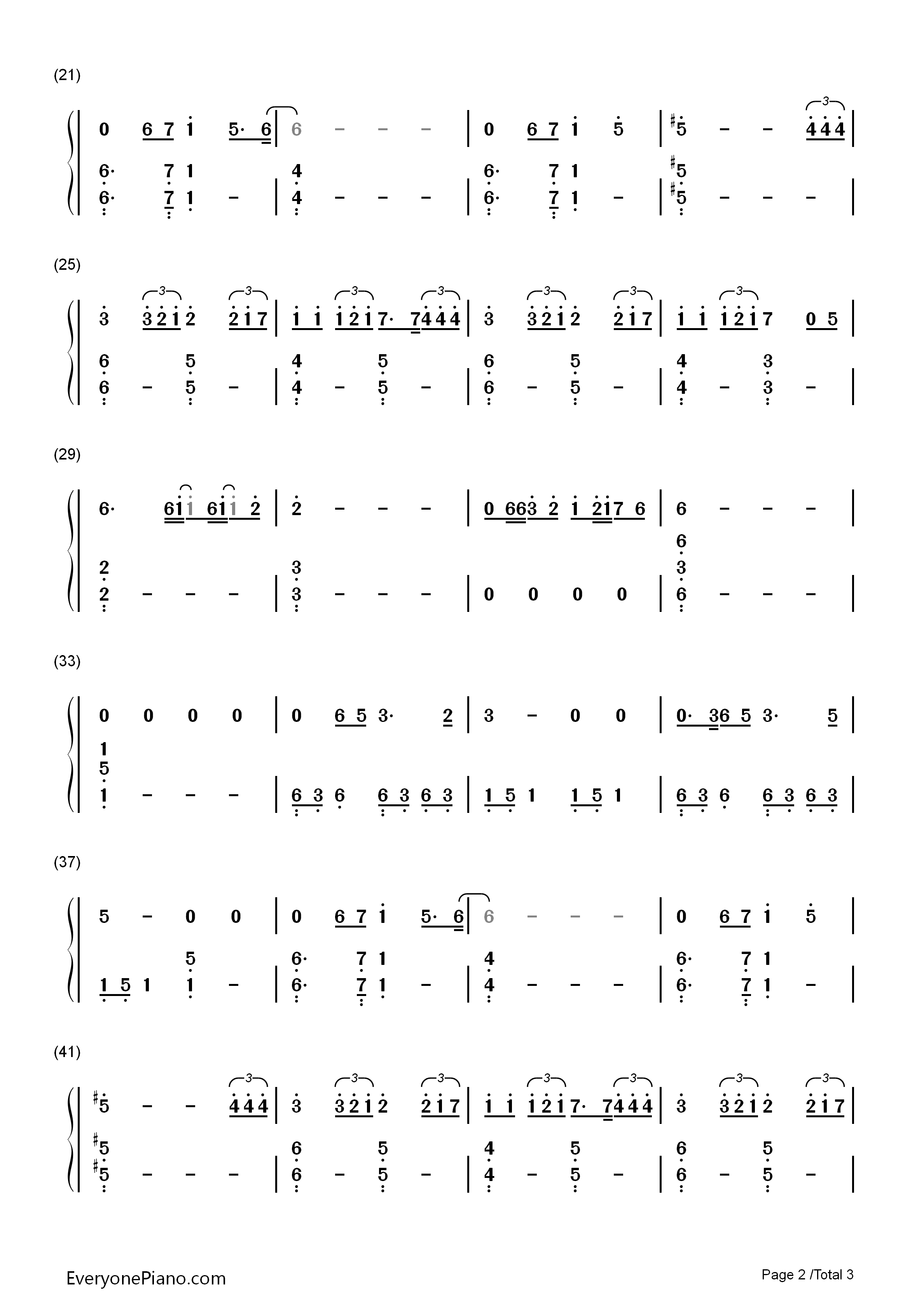 Writing's_on_the_Wall钢琴简谱_Sam_Smith演唱