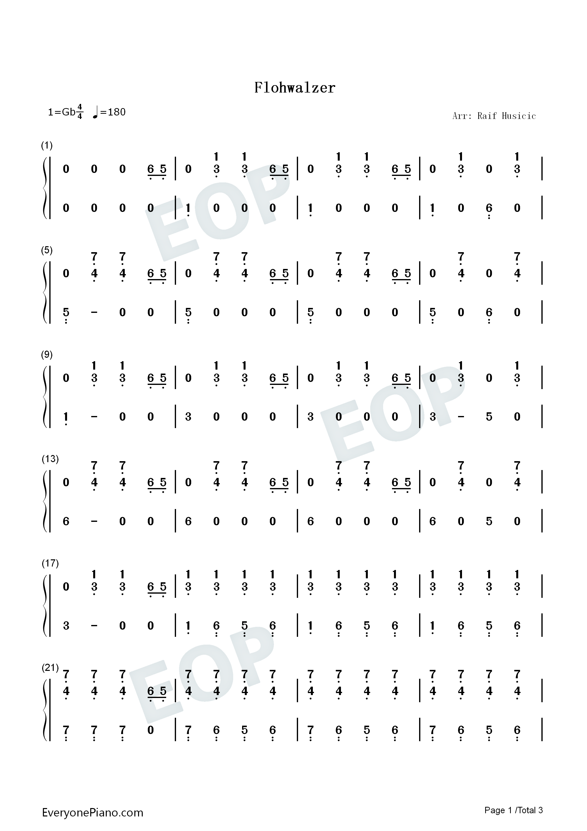 Flohwalzer钢琴简谱_不详演唱