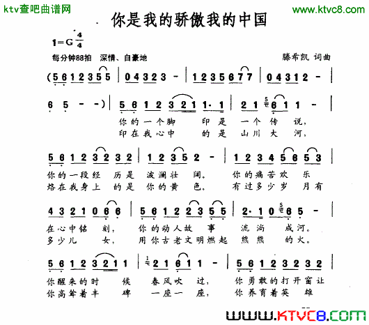 你是我的骄傲我的中国简谱