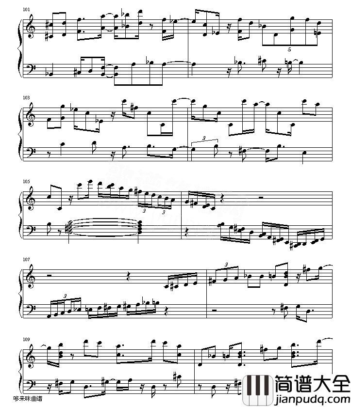 绮想輪旋曲_贝多芬简谱