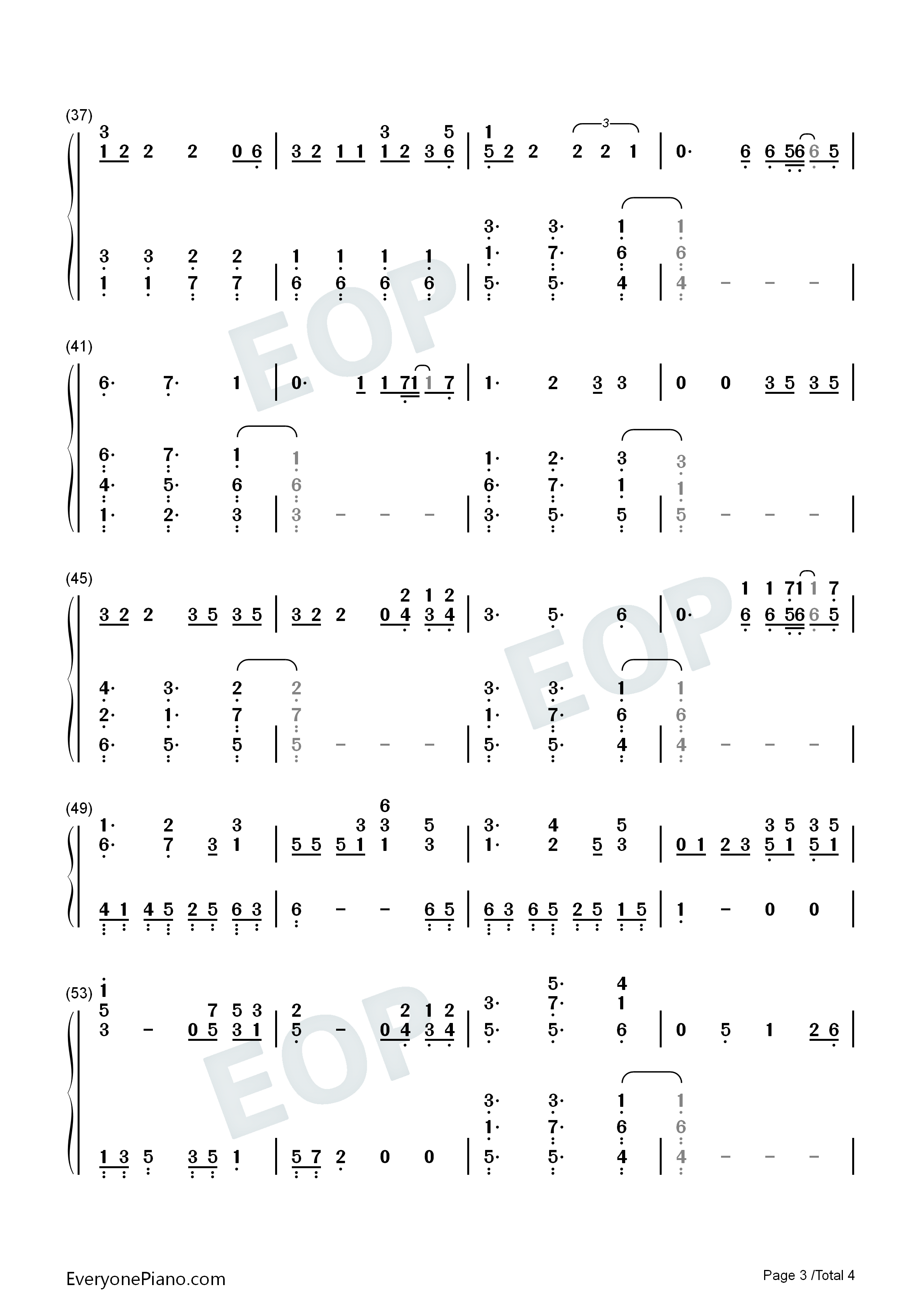 Second_Chance钢琴简谱_Mitch_Allan_Chantry_Johnson_Michelle_Zarlenga演唱