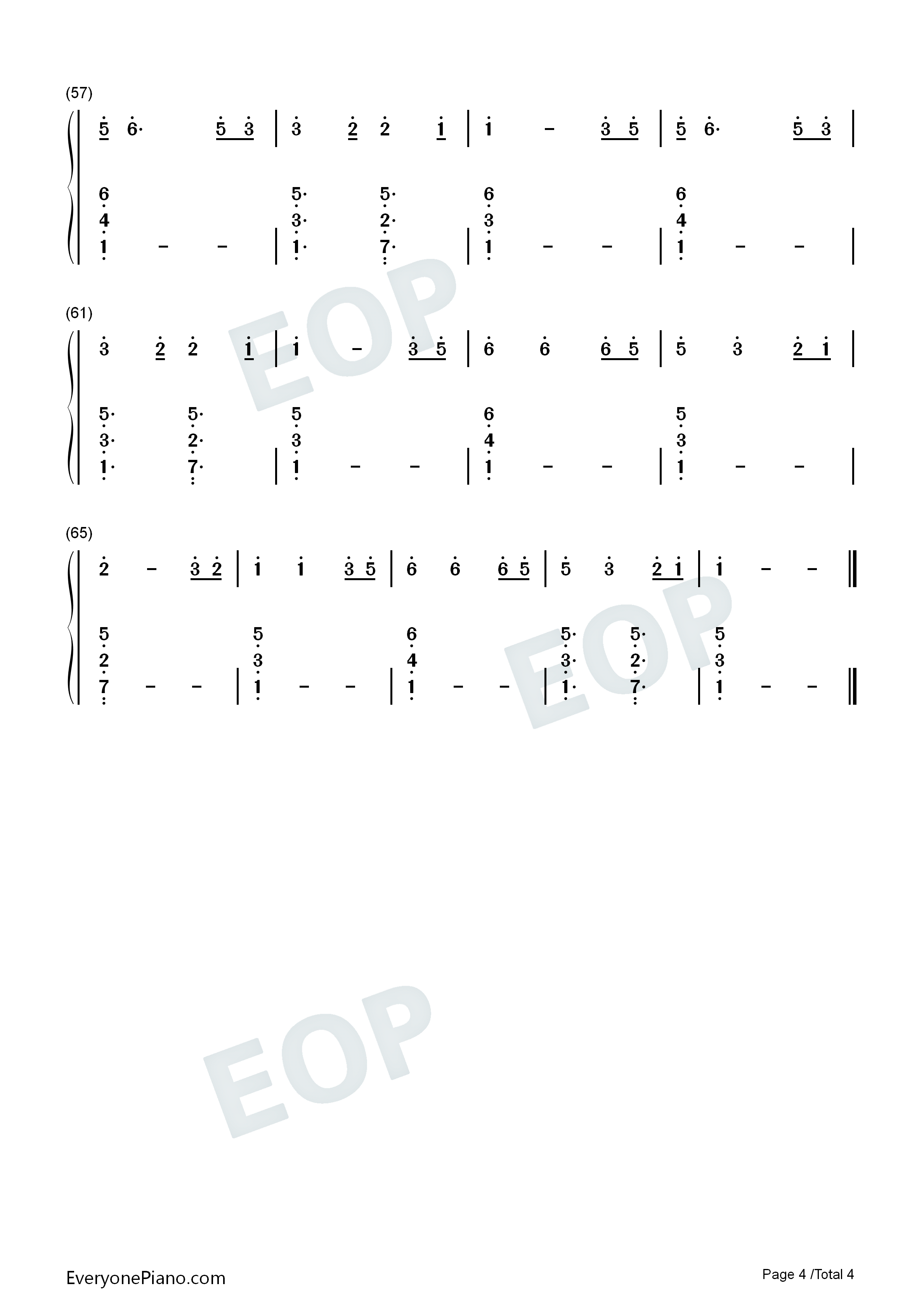 Touch_the_Sky钢琴简谱_Julie_Fowlis演唱