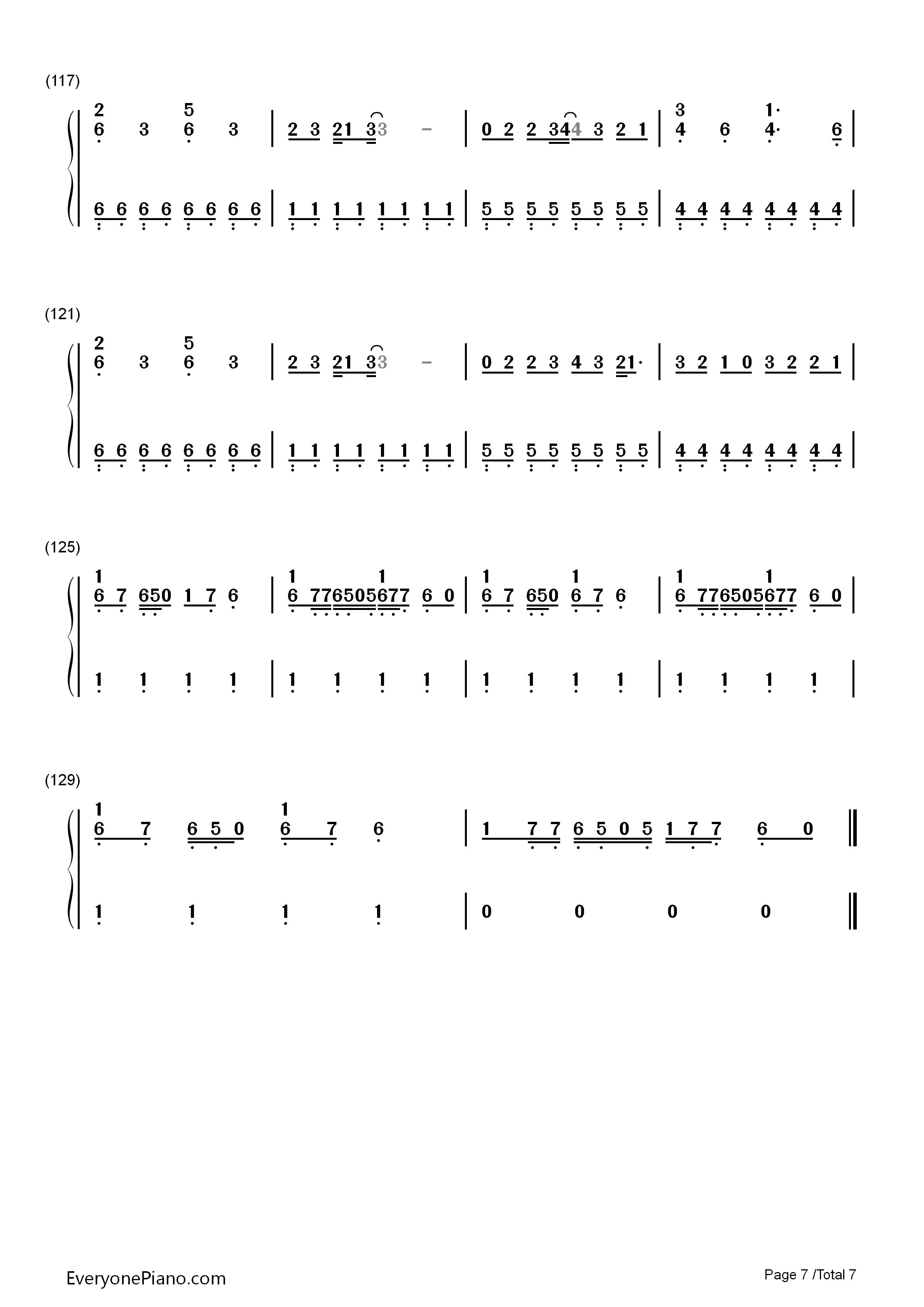 Counting_Stars钢琴简谱_OneRepublic演唱