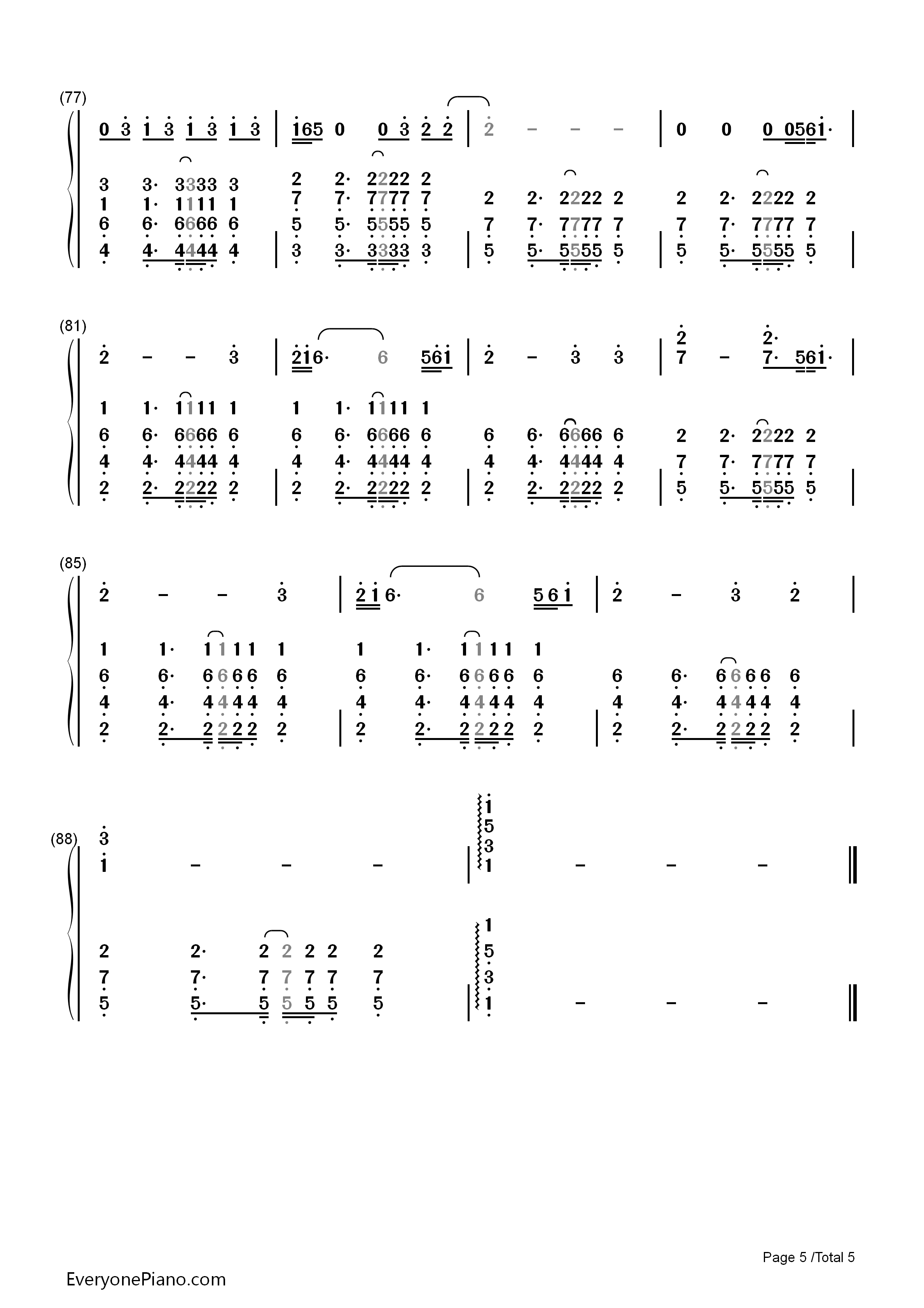 Lost_Stars钢琴简谱_Adam_Levine演唱