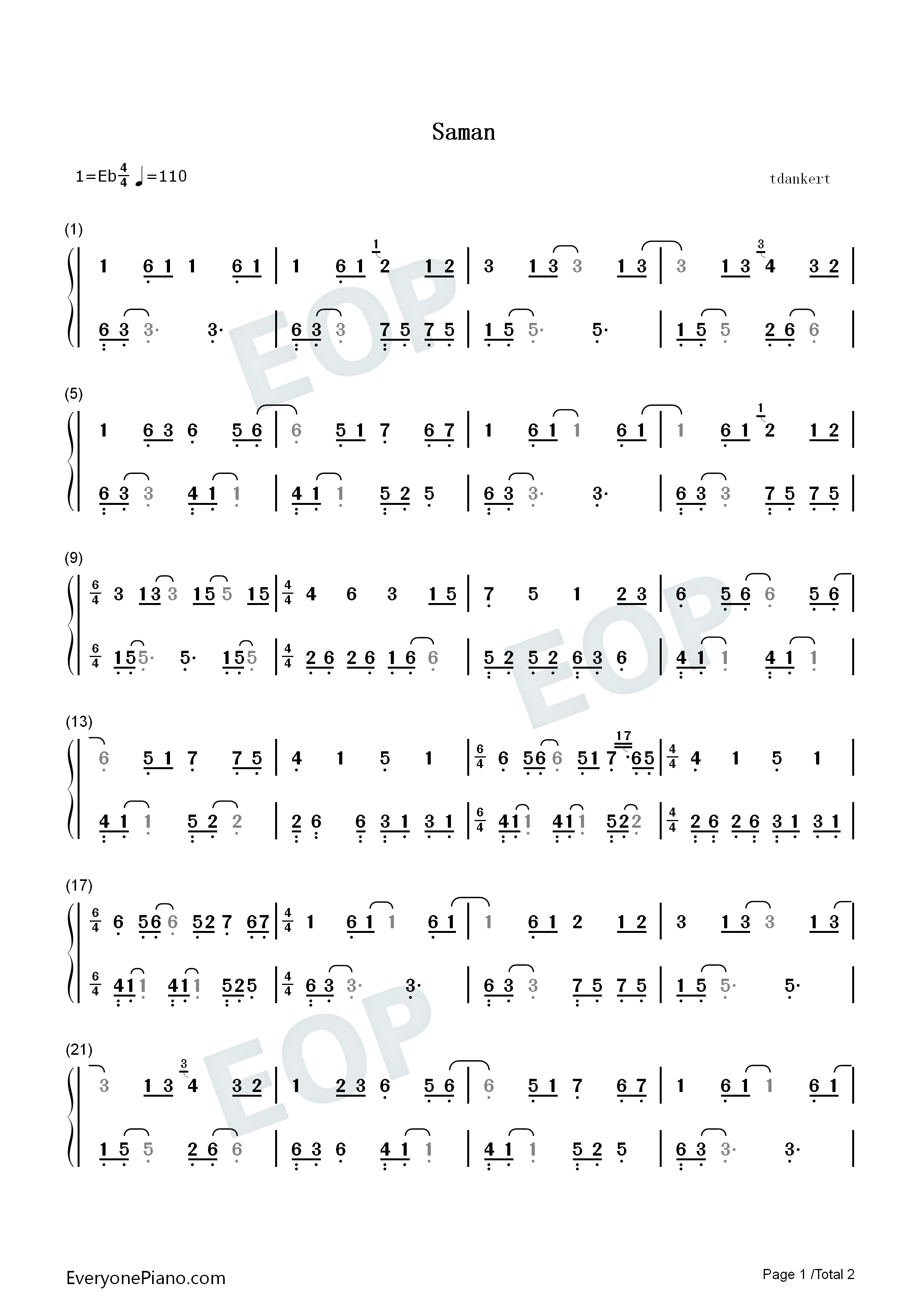 Saman钢琴简谱_Ólafur_Arnalds演唱