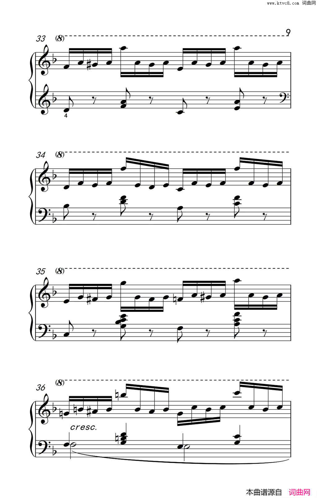第七级2.练习曲中央音乐学院钢琴业余考级教程7_9级第七级2.练习曲中央音乐学院_钢琴业余考级教程_7_9级简谱