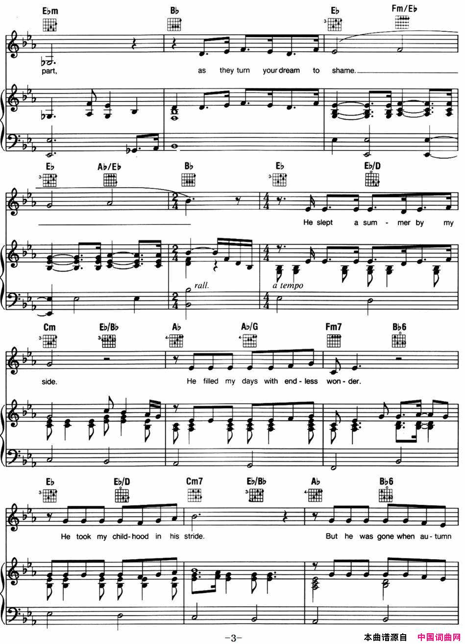 IDreamedaDream_音乐剧_悲惨世界_Les_Miserables选曲、正谱简谱
