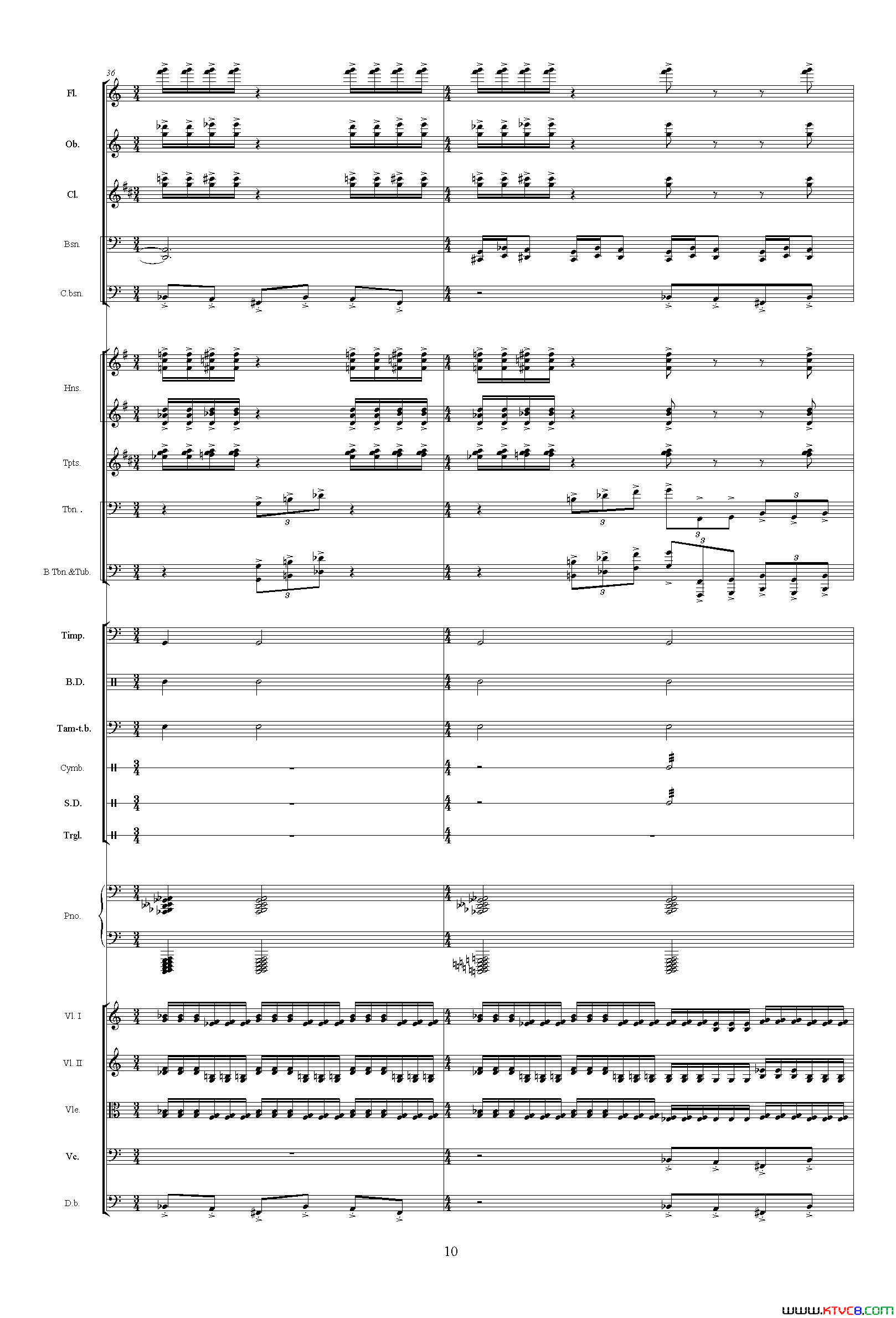 镇压叛乱_中山颂·交响组曲_之六交响乐队总谱简谱