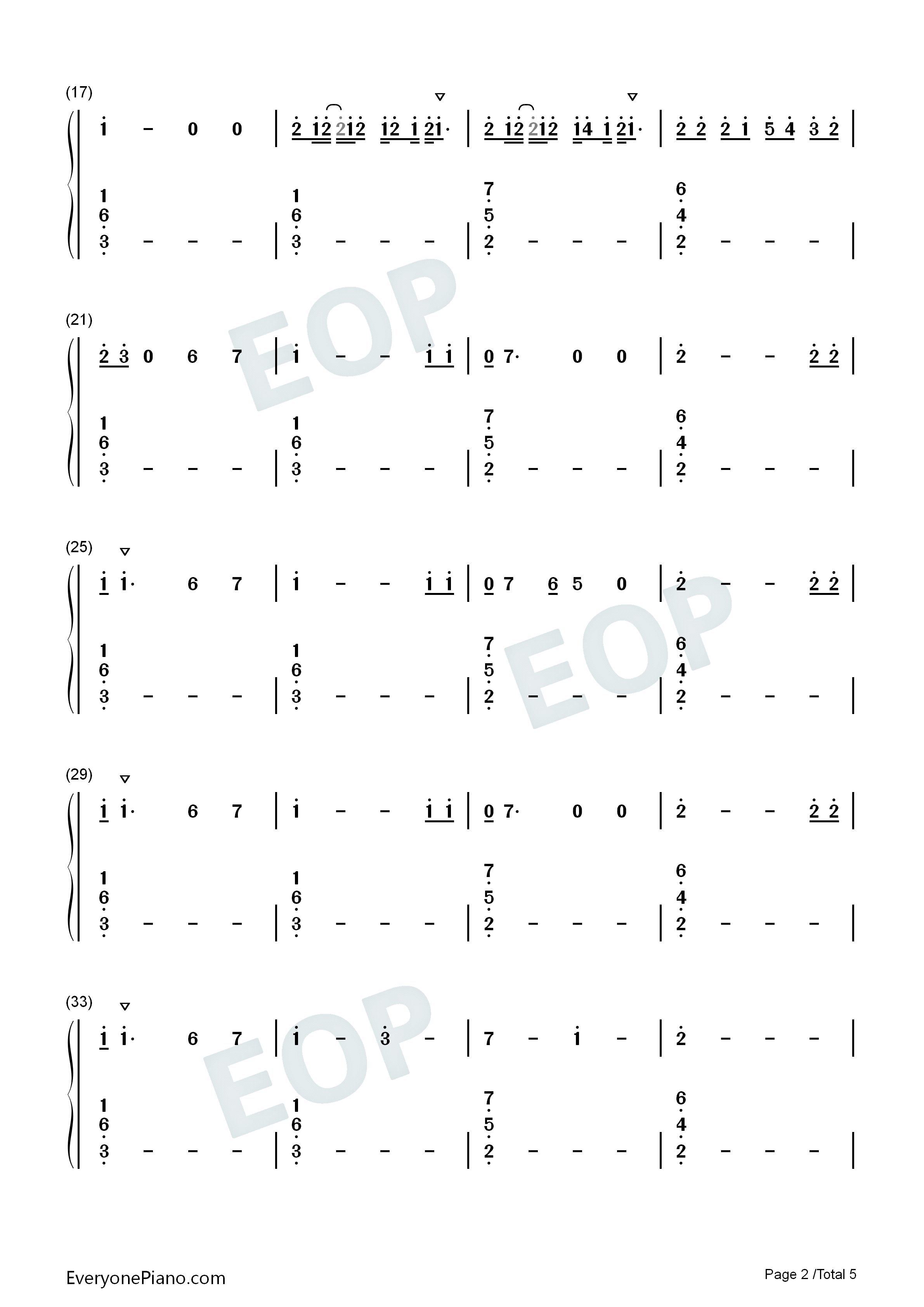 Never_Let_You_Go钢琴简谱_Jason_Derulo_SHOUSE演唱