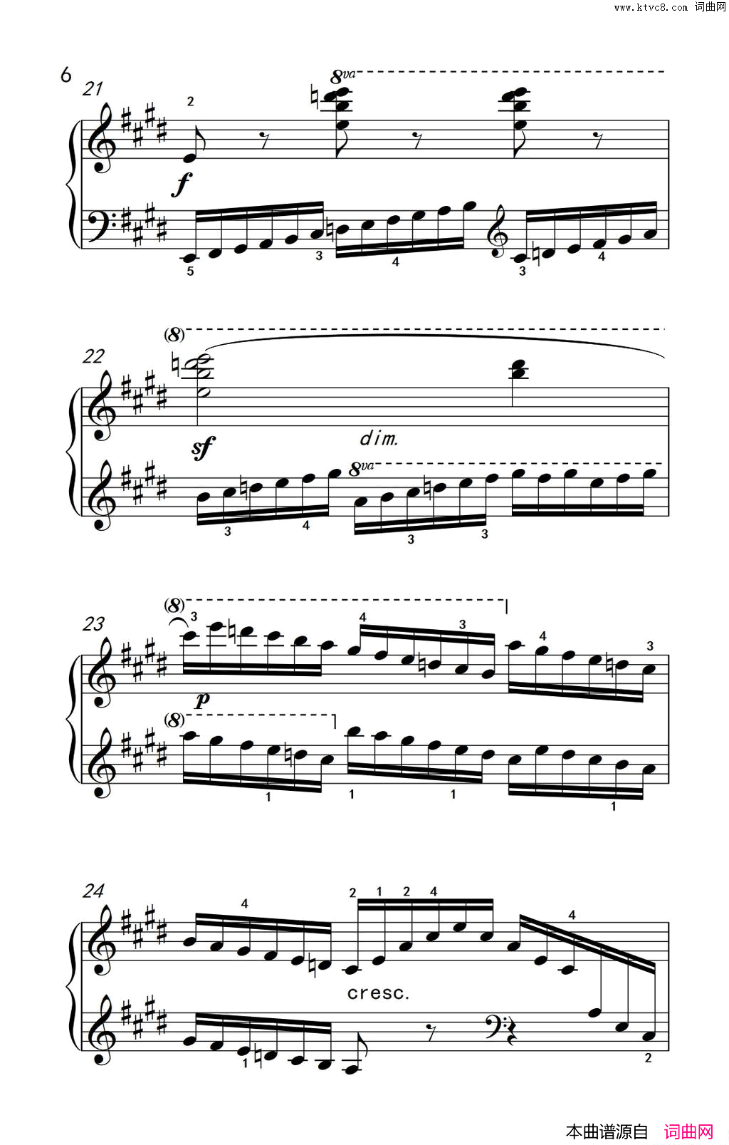 第七级3.练习曲中央音乐学院钢琴业余考级教程7_9级第七级3.练习曲中央音乐学院_钢琴业余考级教程_7_9级简谱