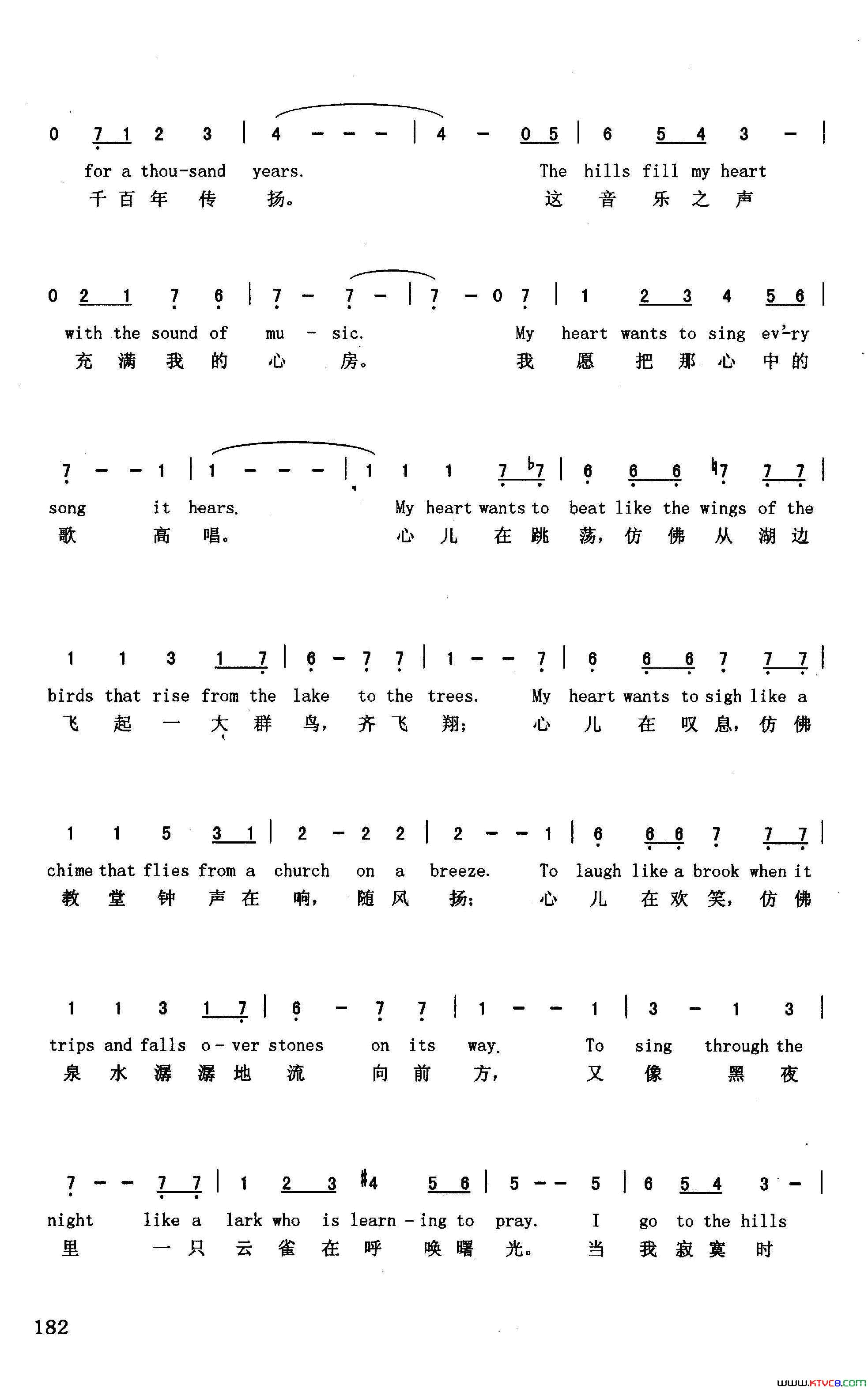 音乐之声英汉音乐剧/影片_音乐之声_选曲简谱