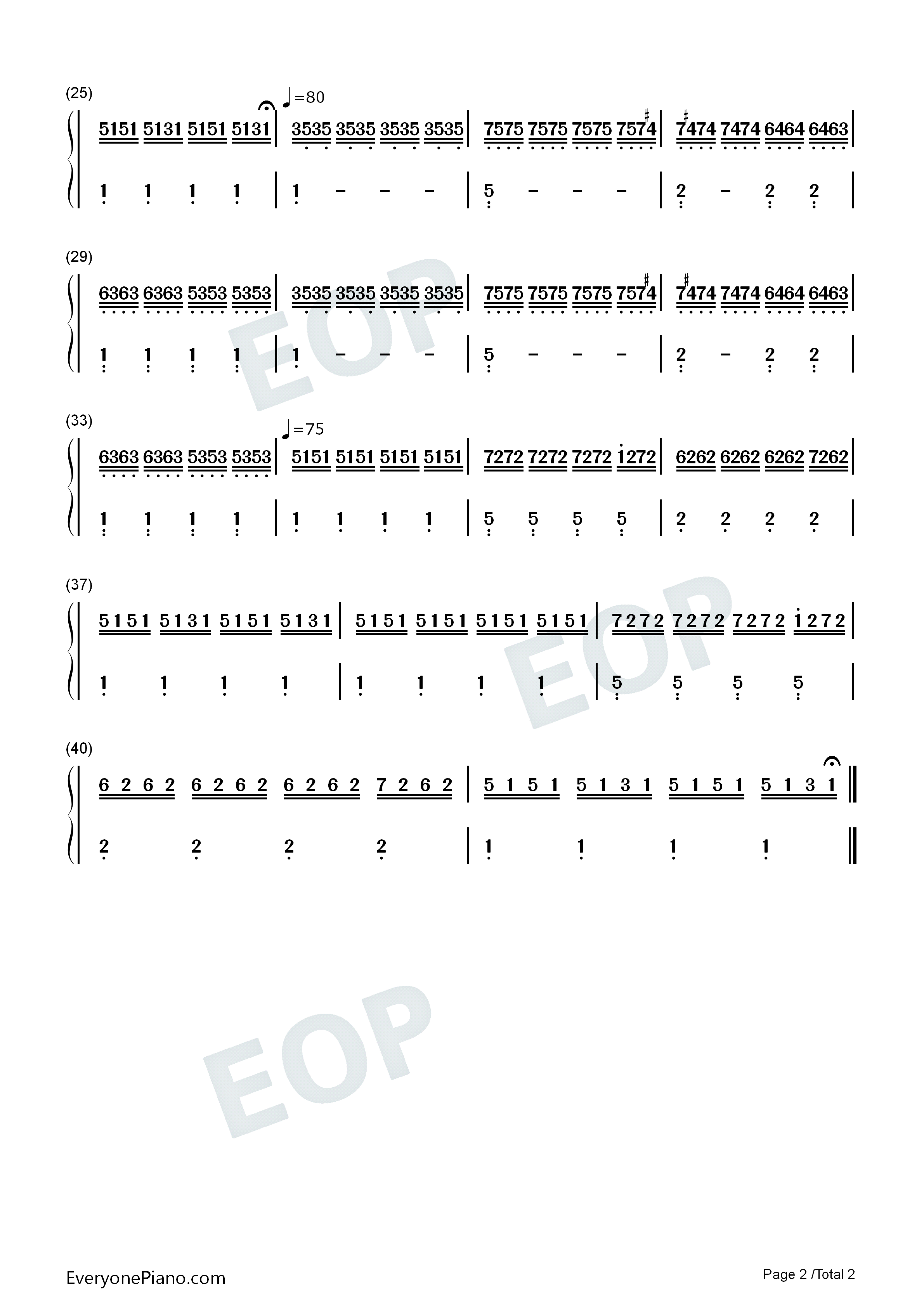 Go_Solo钢琴简谱_Tom_Rosenthal演唱