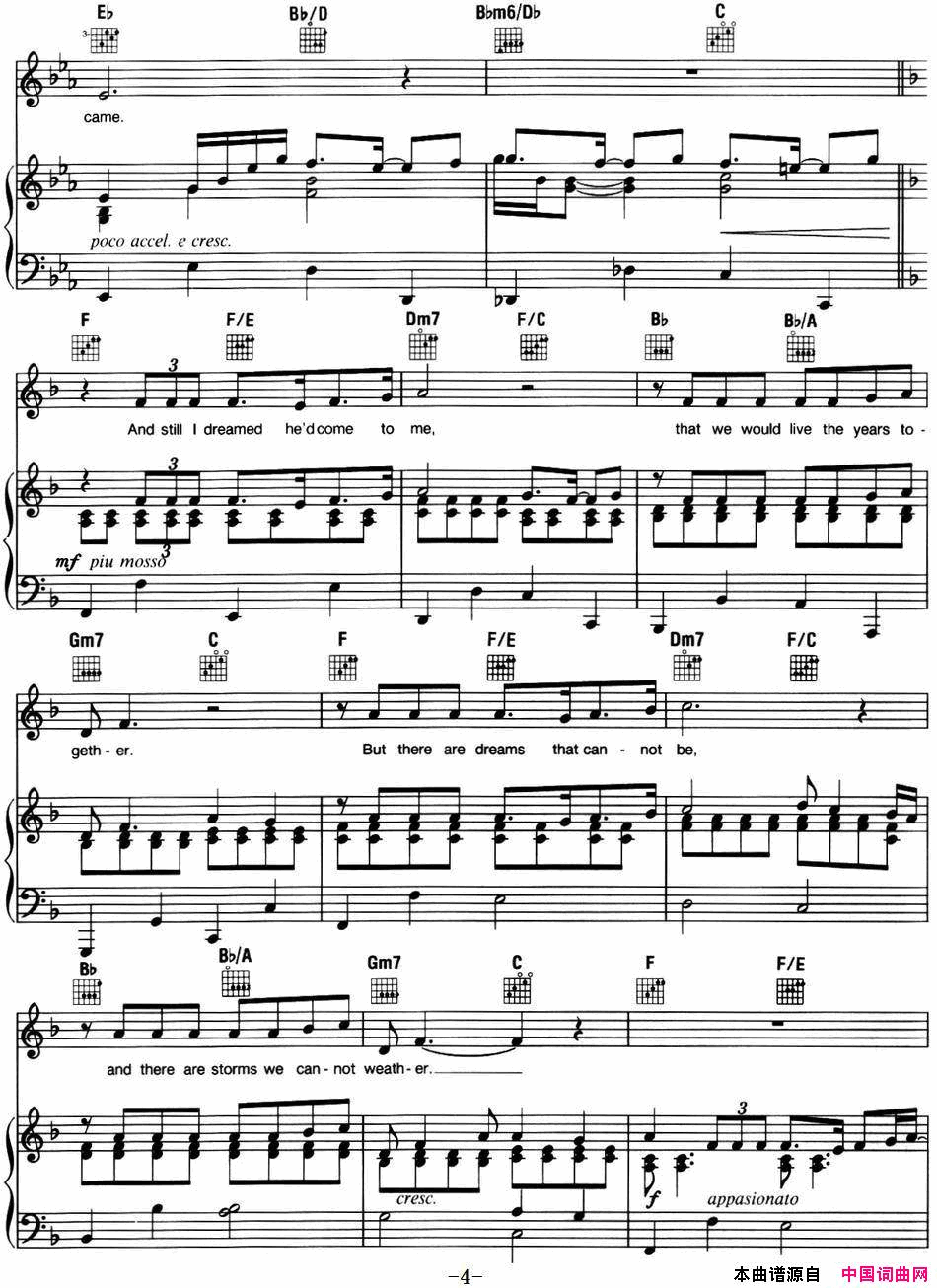 IDreamedaDream_音乐剧_悲惨世界_Les_Miserables选曲、正谱简谱