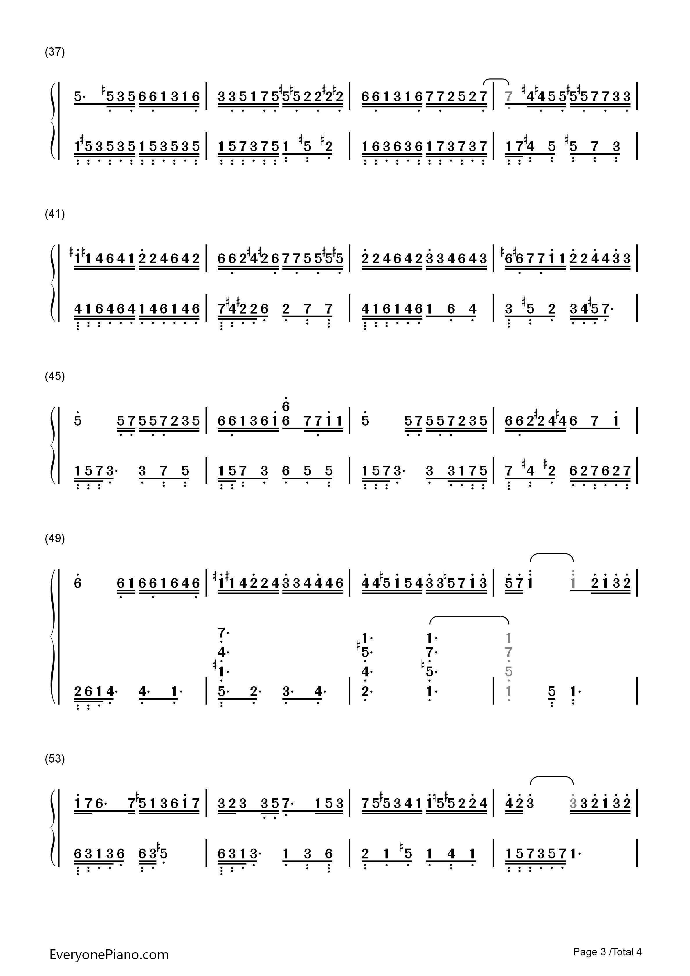情归巴黎主题曲钢琴简谱_John_Williams演唱