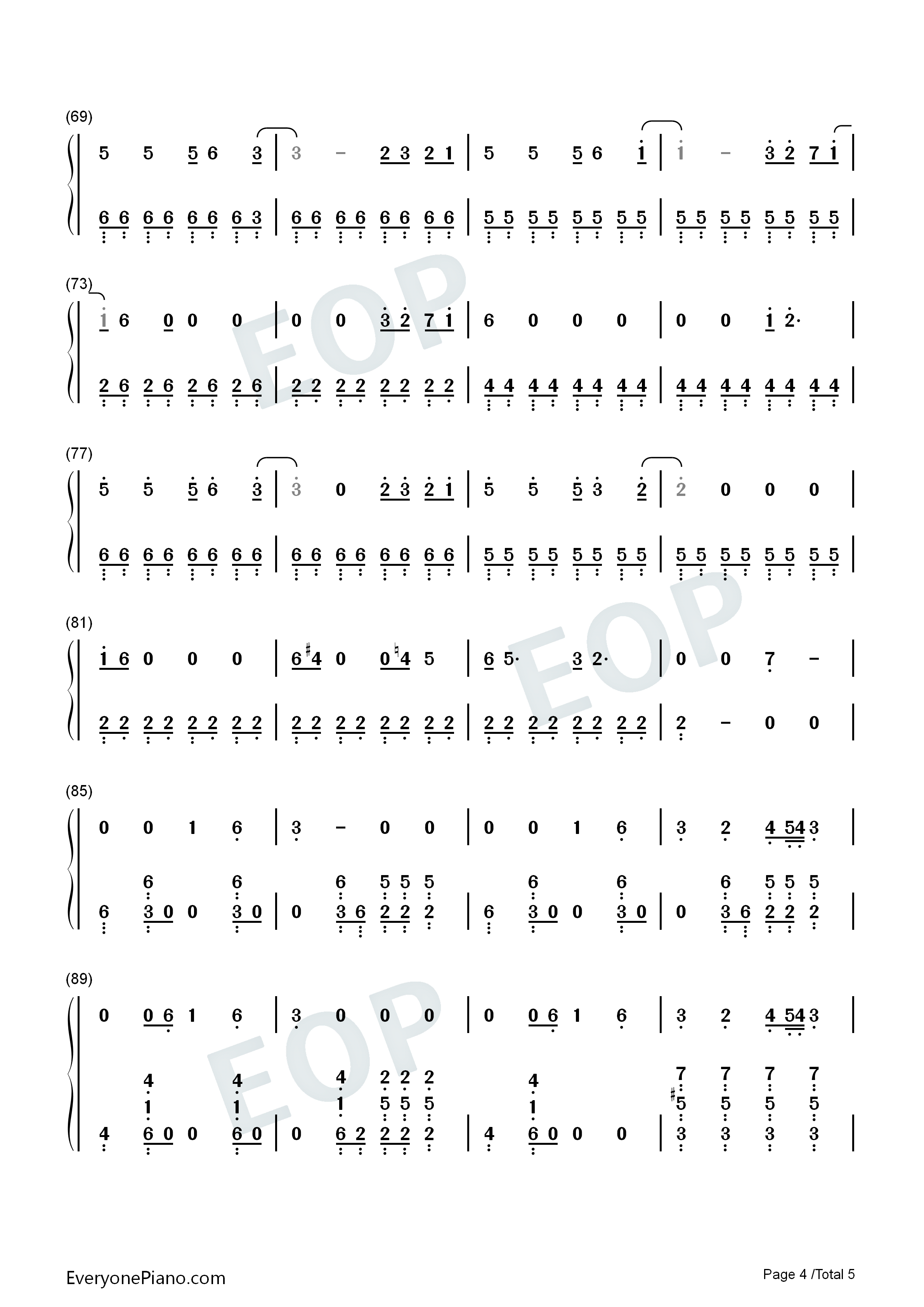 Copycat钢琴简谱_Billie_Eilish演唱