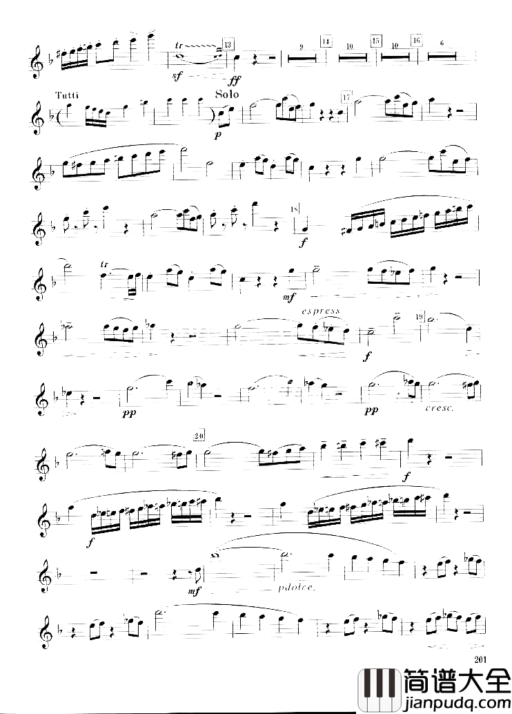 [捷克]克拉玛单簧管协奏曲简谱