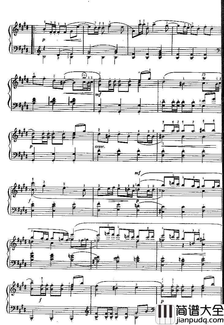 奏鸣曲斯卡拉蒂简谱