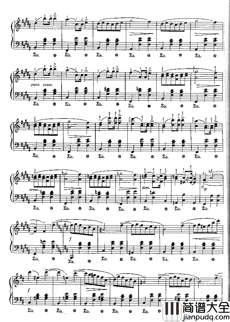 圆舞曲肖邦曲简谱
