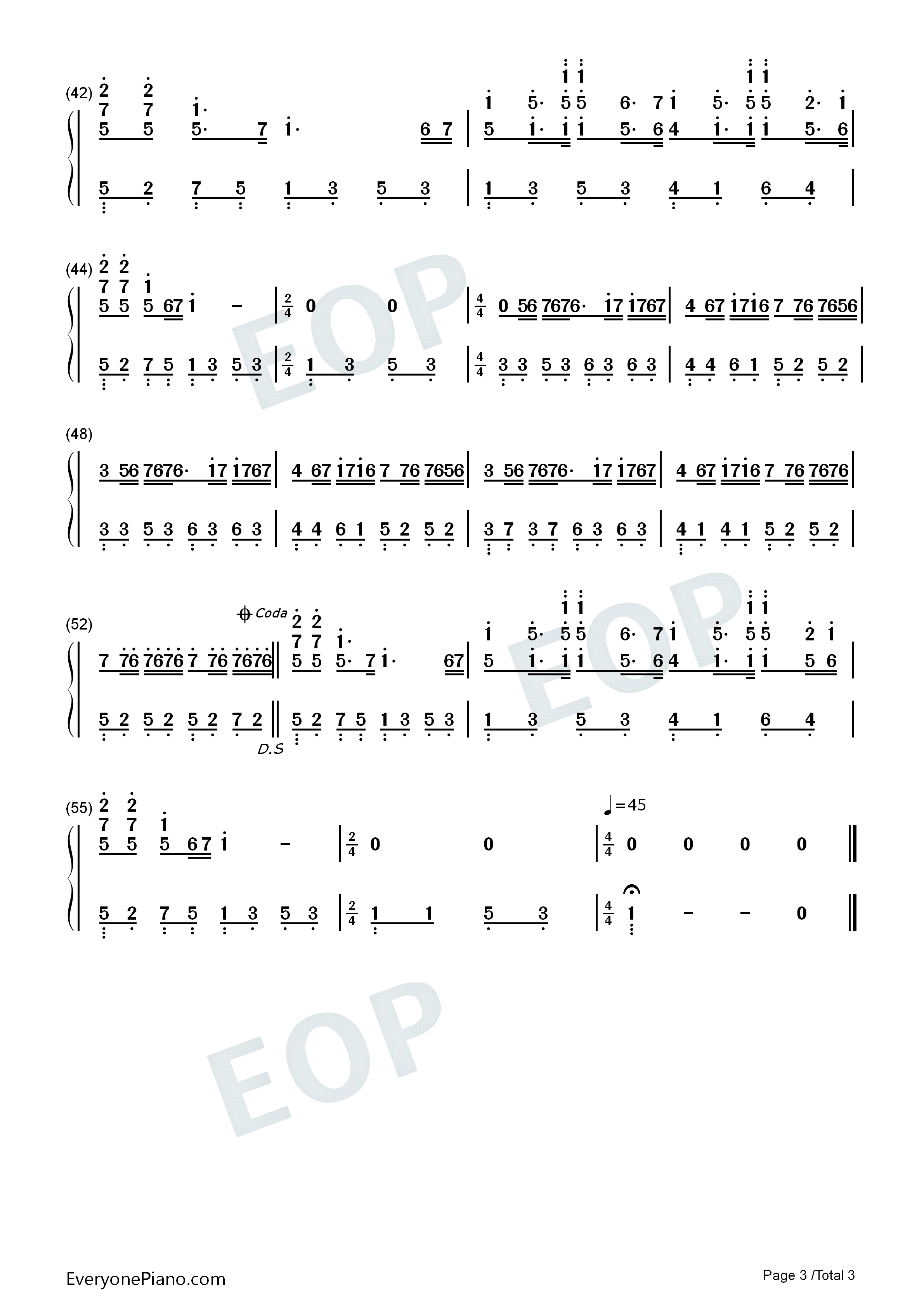 One_By_One钢琴简谱_恩雅_Enya演唱