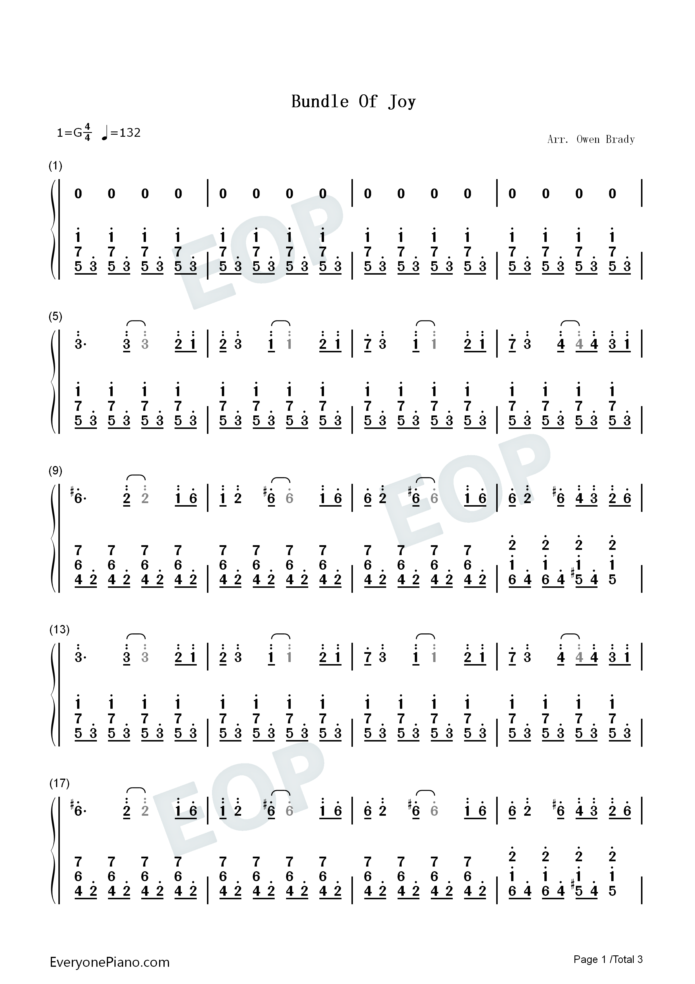 Bundle_of_Joy钢琴简谱_Michael_Giacchino演唱