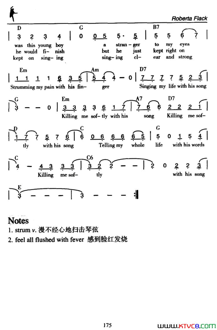 KillingMeSoftlywithHisSong他的歌使我心碎Killing_Me_Softly_with_His_Song他的歌使我心碎简谱