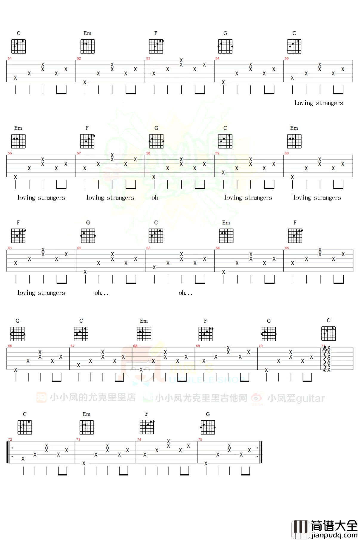 Loving_Strangers吉他谱_Tiger_吉他教学视频
