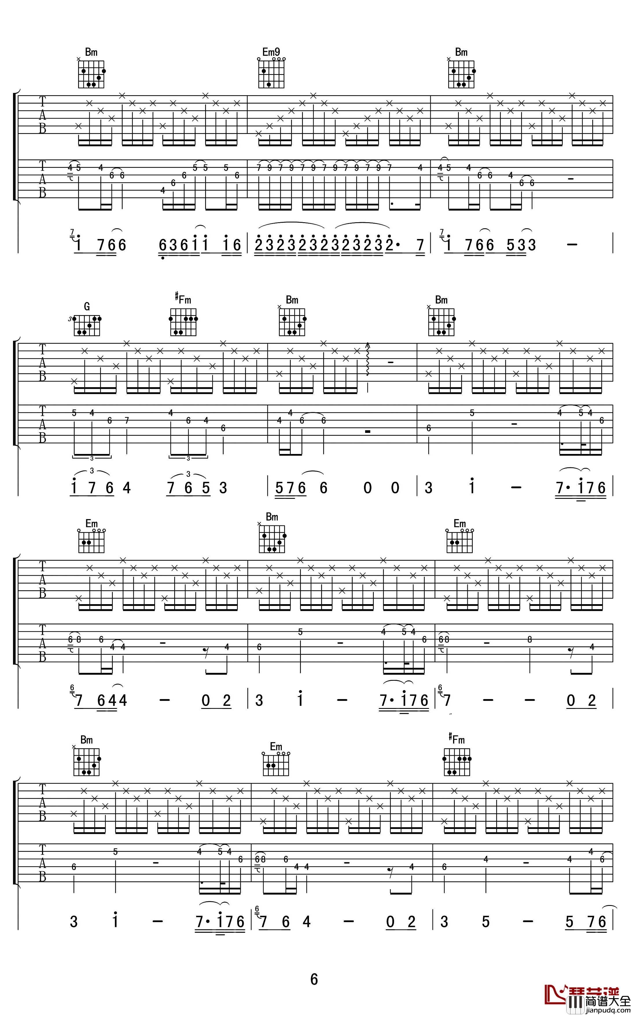 Cancion_Triste吉他谱_重奏_jesse_cook_予山璥编配