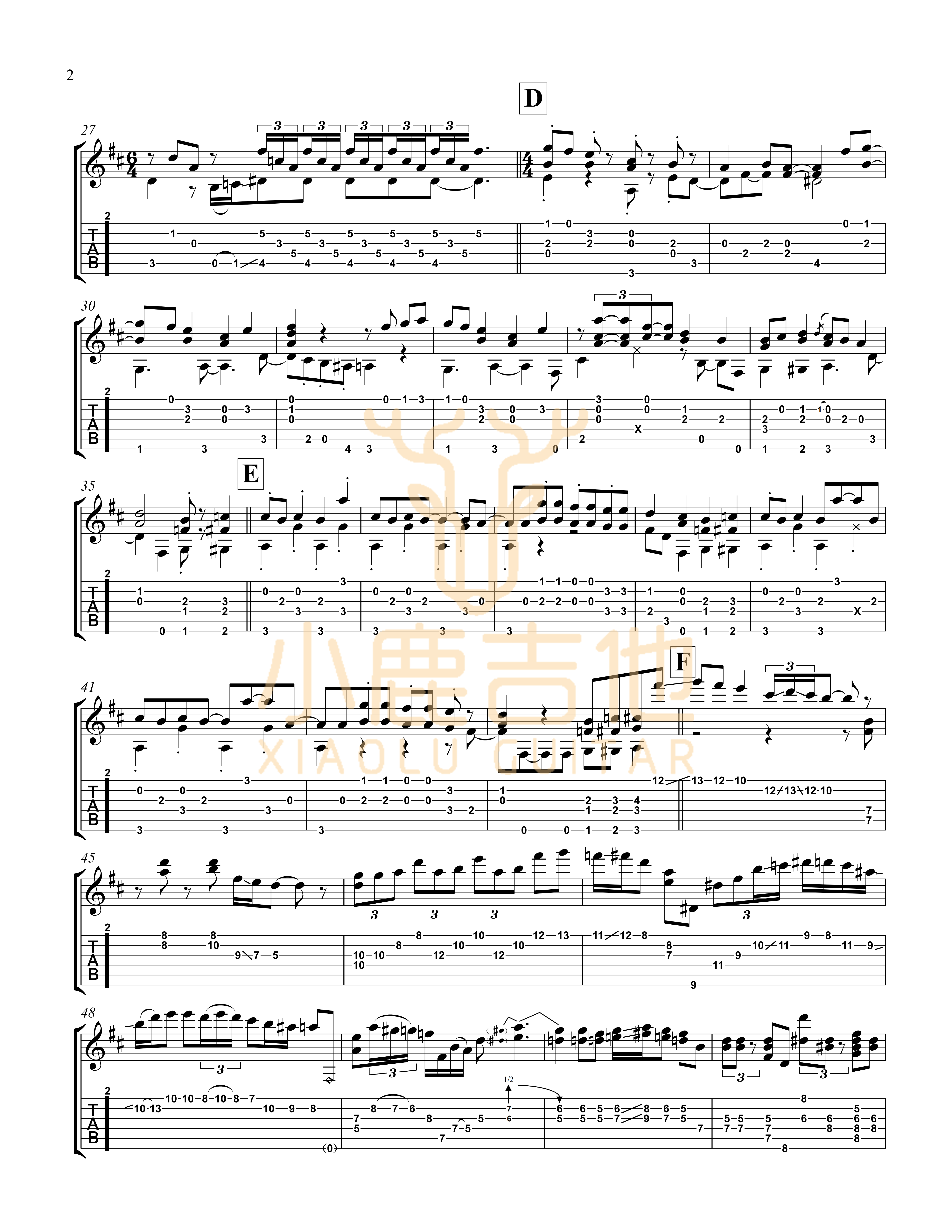 Winnie_the_Pooh_Tommy_Emmanuel指弹吉他谱（小鹿吉他）