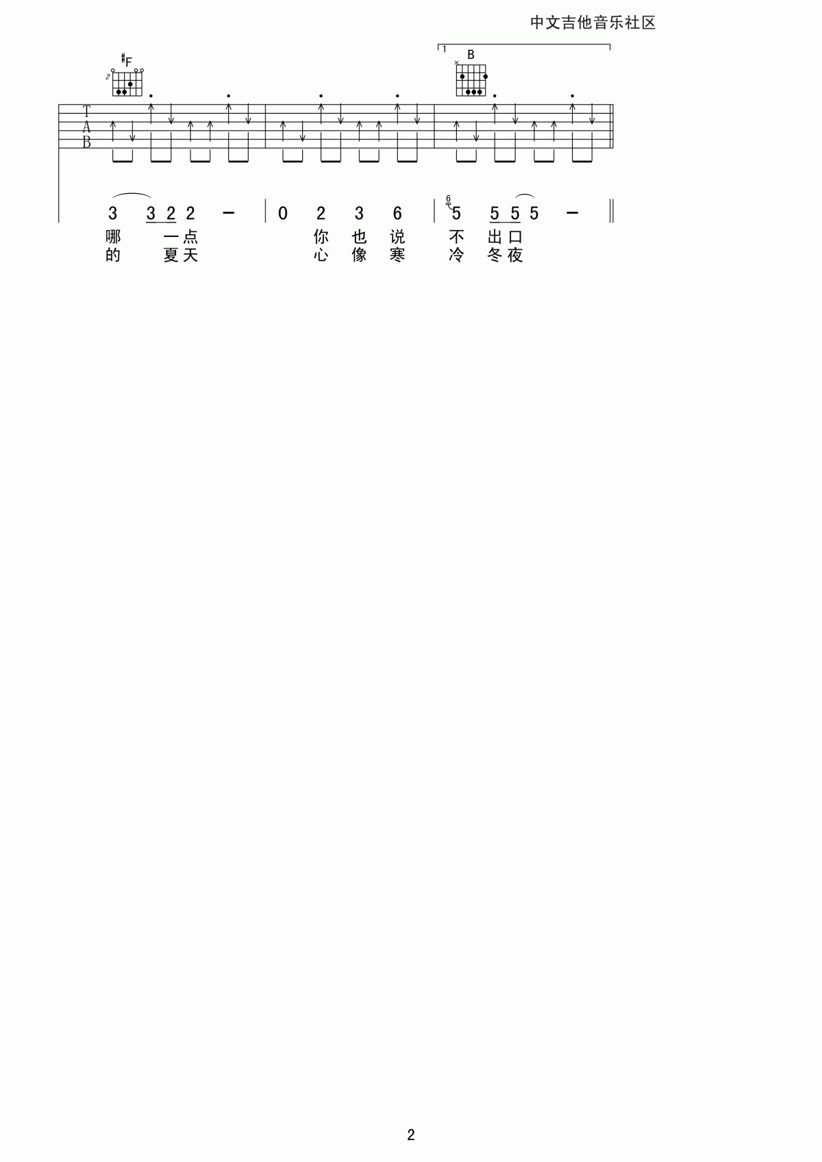 爱之初体验吉他谱__张震岳