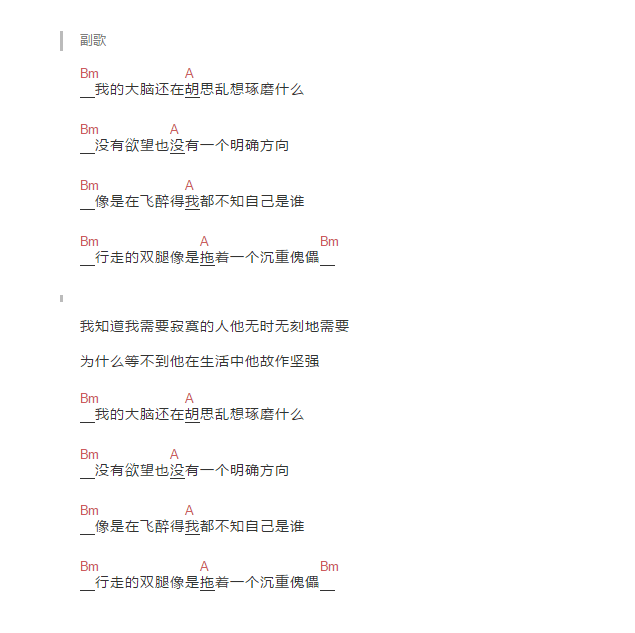 醉了吉他谱_D调和弦谱_简单版_赵雷