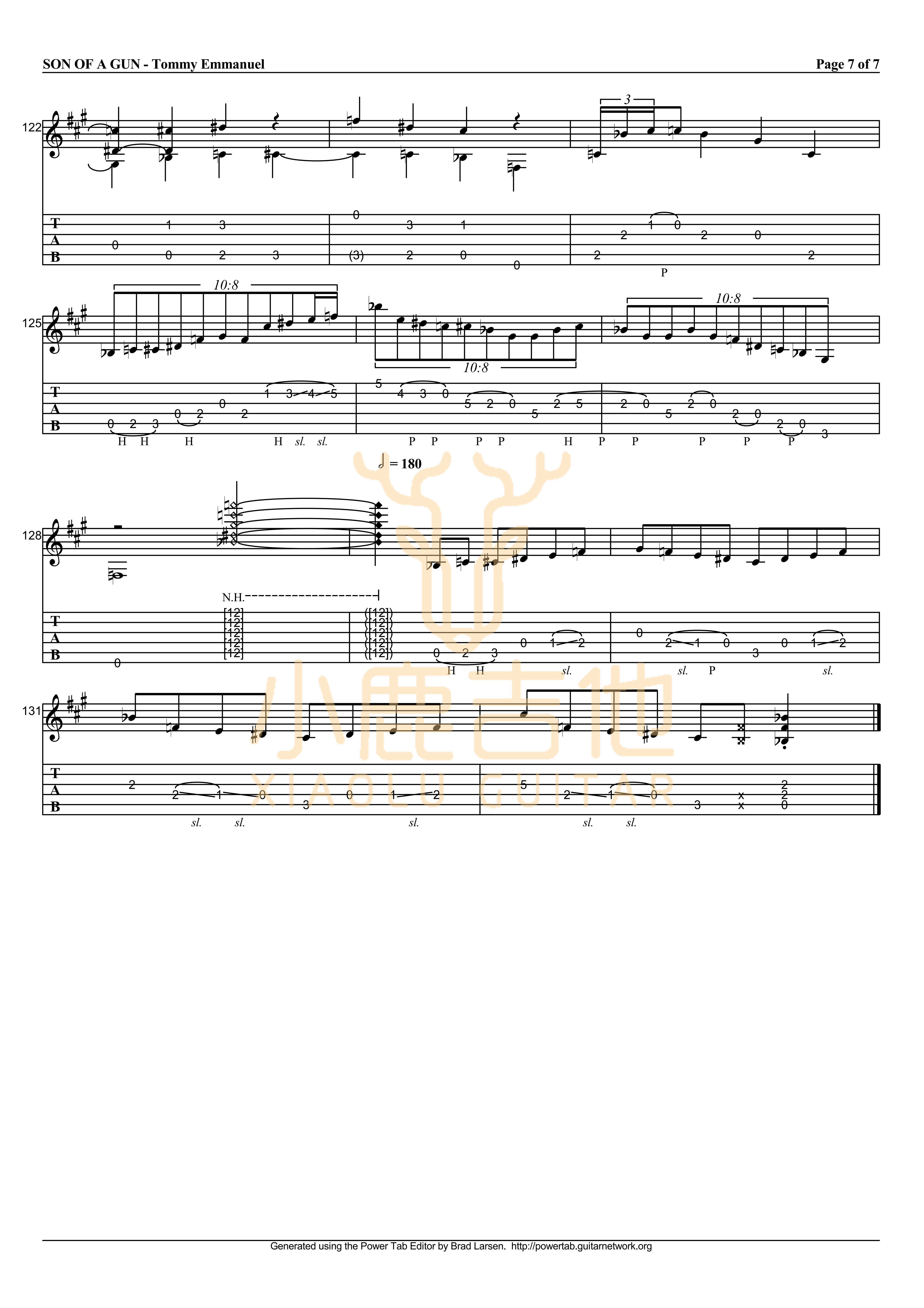 SON_OF_A_GUN_Tommy_Emmanuel指弹吉他谱(小鹿吉他)