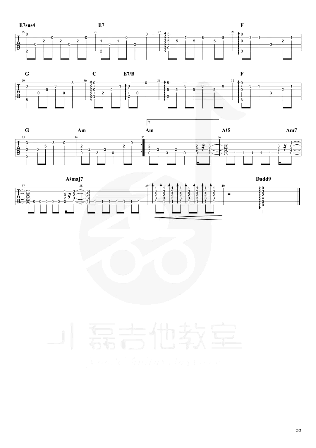 天空之城吉他谱_C调指弹版_久石让_吉他独奏教学视频