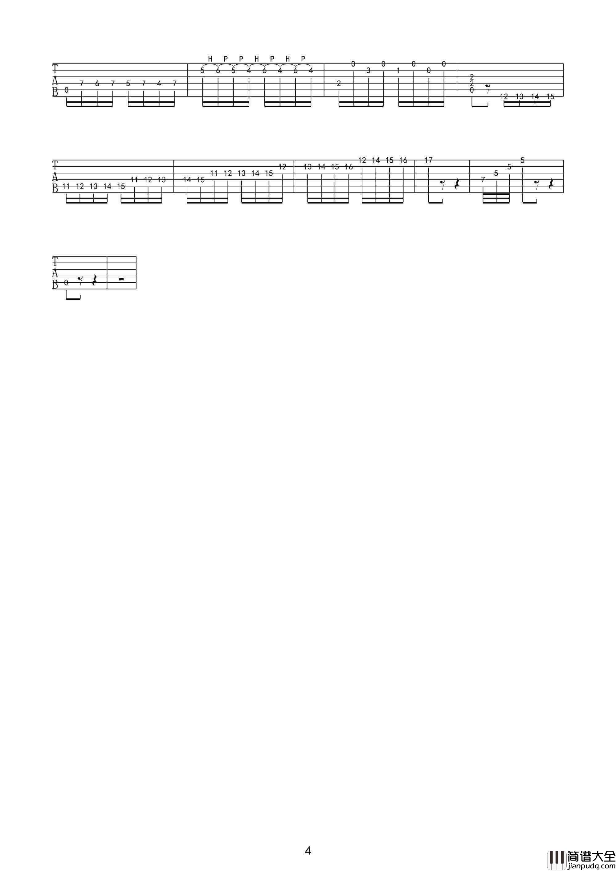 野蜂飞舞指弹独奏吉他谱_Rimsky_Korsakov