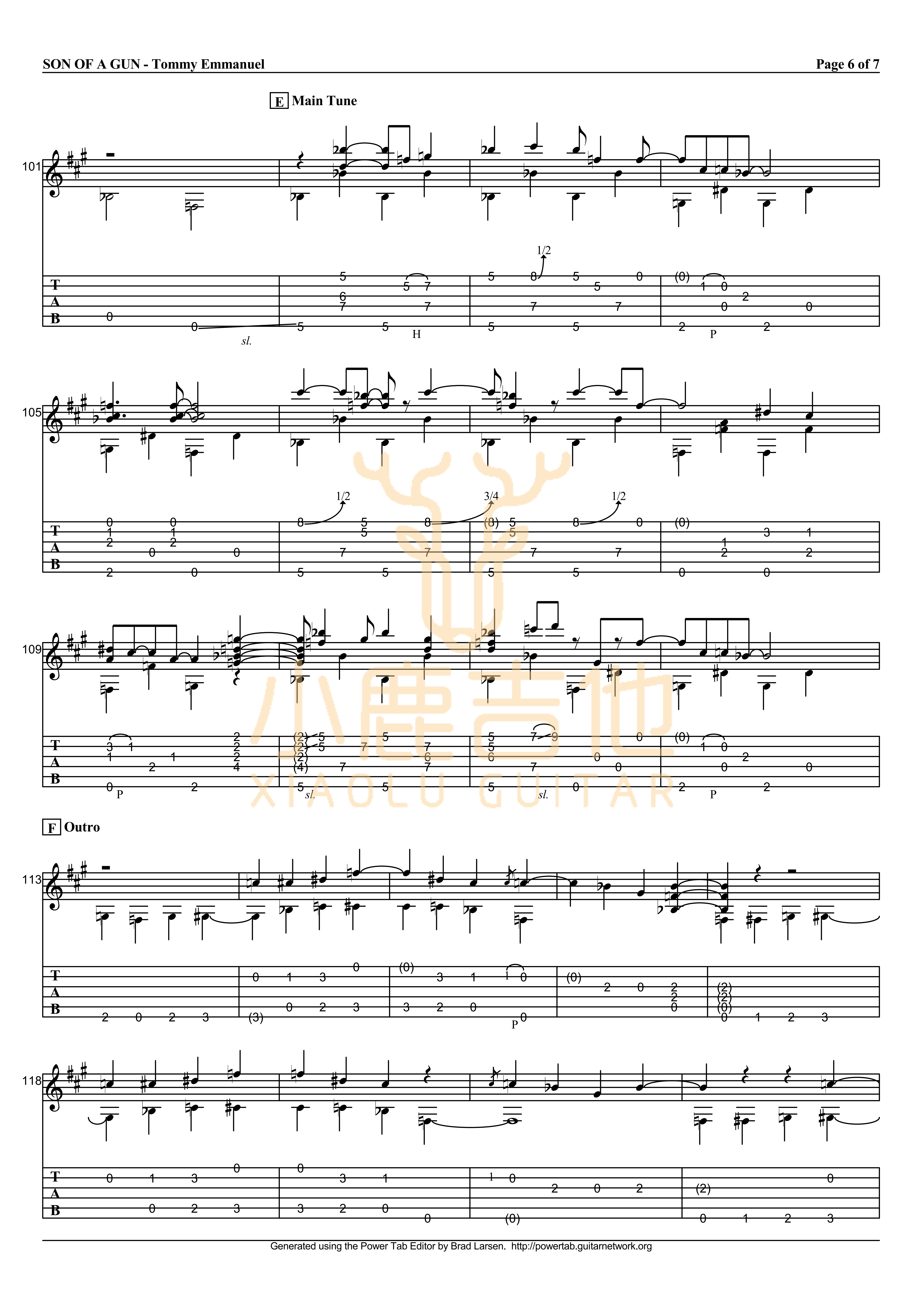 SON_OF_A_GUN_Tommy_Emmanuel指弹吉他谱(小鹿吉他)